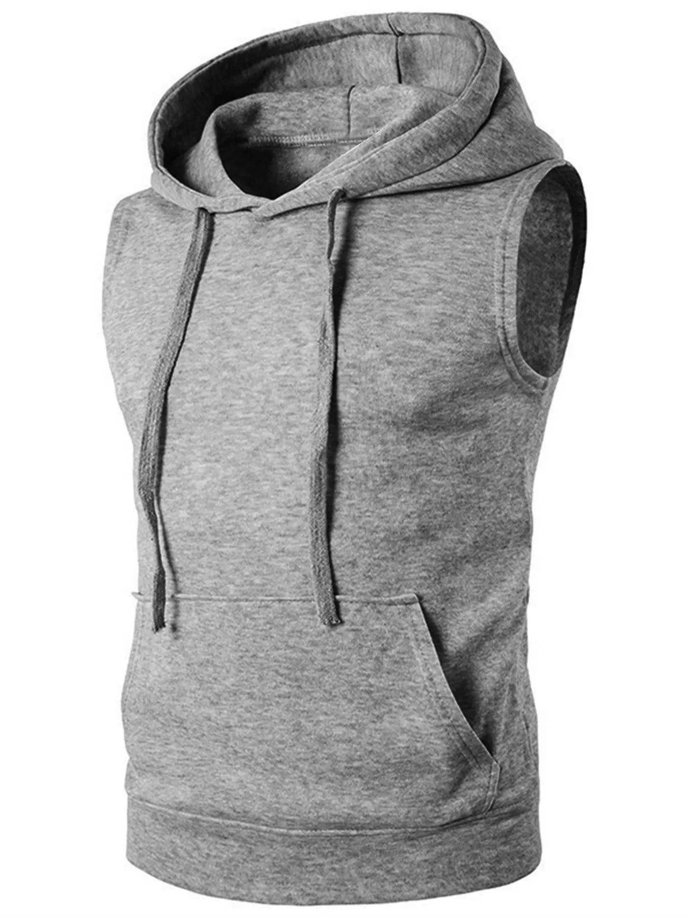 Men's Drawstring Hooded Tank - cas7m