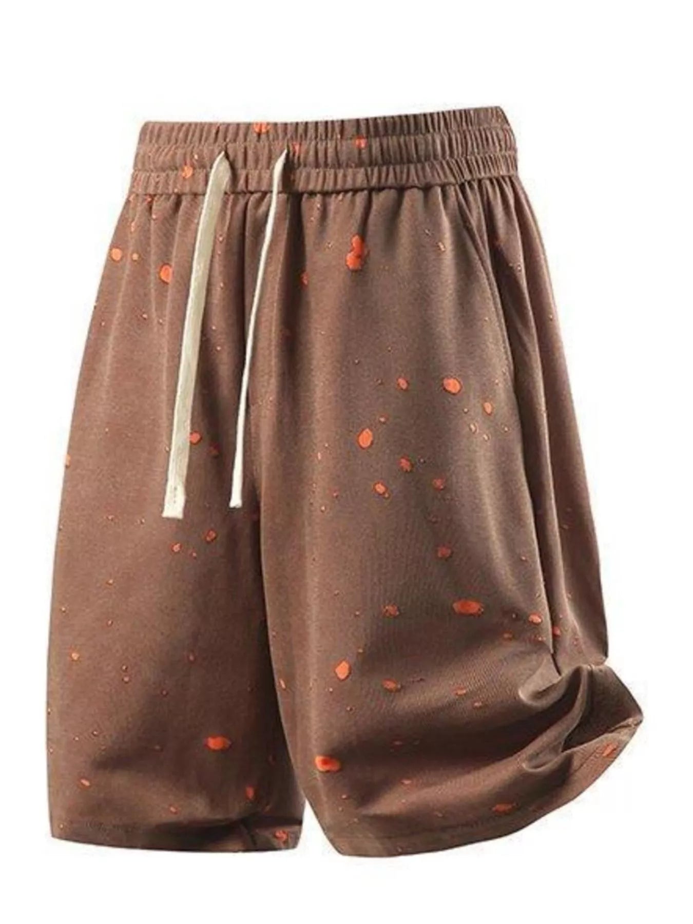 Men's Plus Size Casual Drawstring Elastic Waist Shorts - cas7m