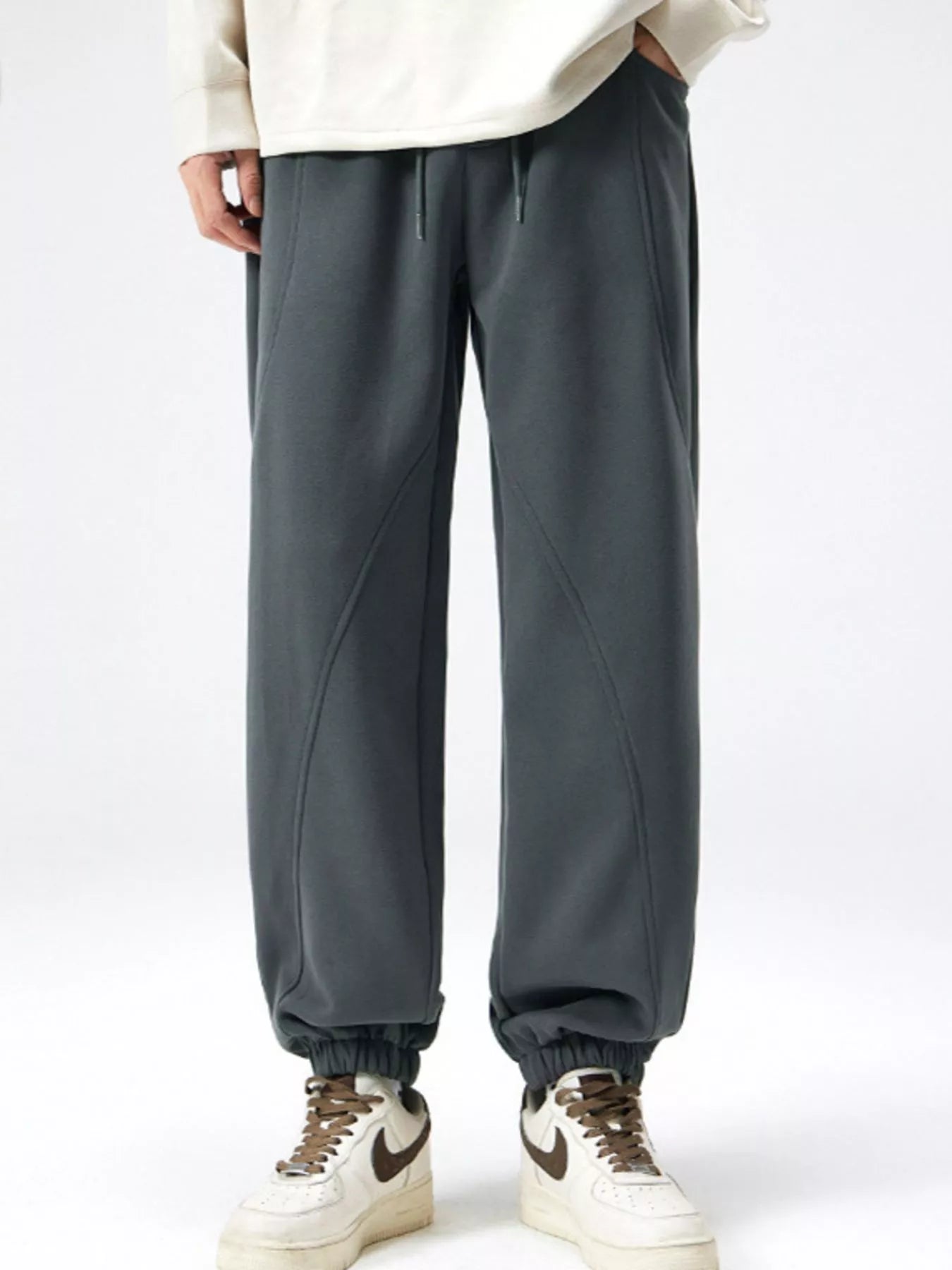 Men's Plus Size Loose Fit Drawstring Sweatpants - cas7m