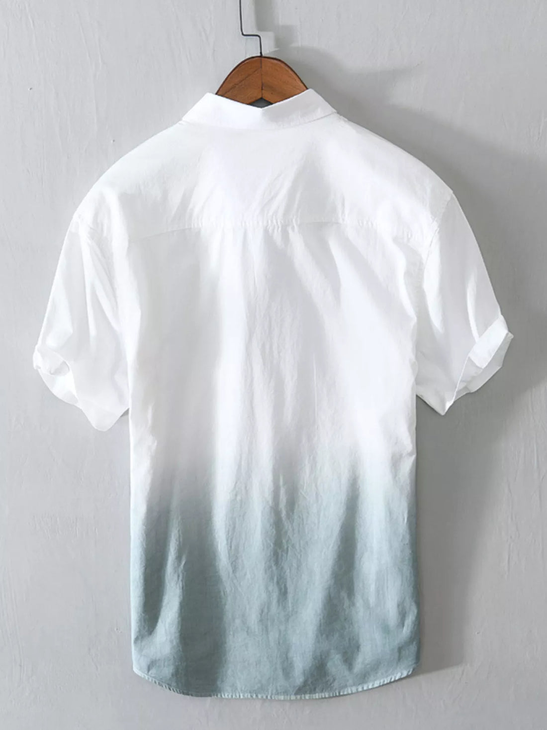 Men's Plus Size Gradient Casual Short Sleeve Shirt - cas7m