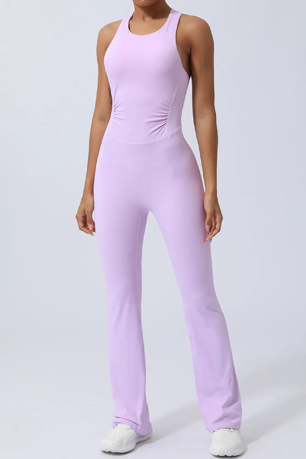 Crisscross Wide Strap Sleeveless Jumpsuit - cas7m