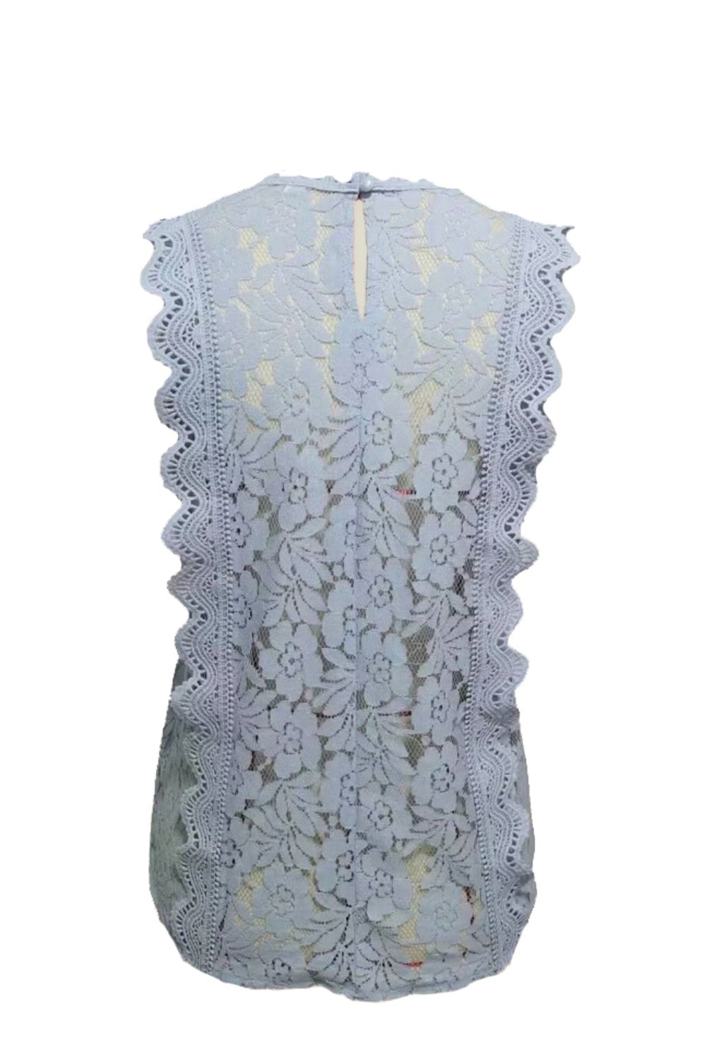 Lace V-Neck Tank - cas7m