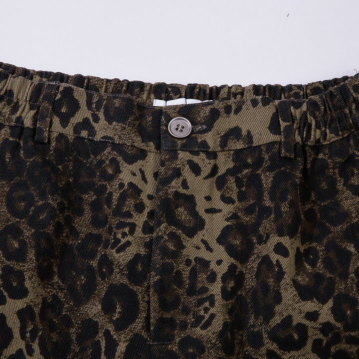 Leopard Camouflage Workwear Shorts Men - cas7m