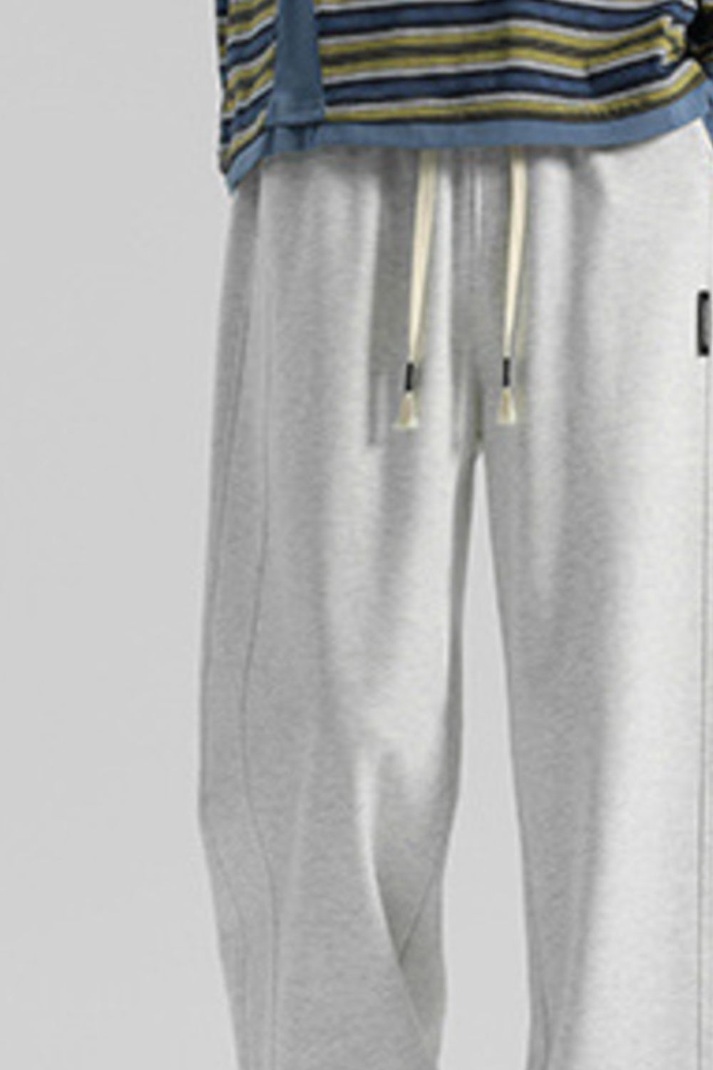 Men's Plus Size Casual Loose Fit Drawstring Sweatpants - cas7m