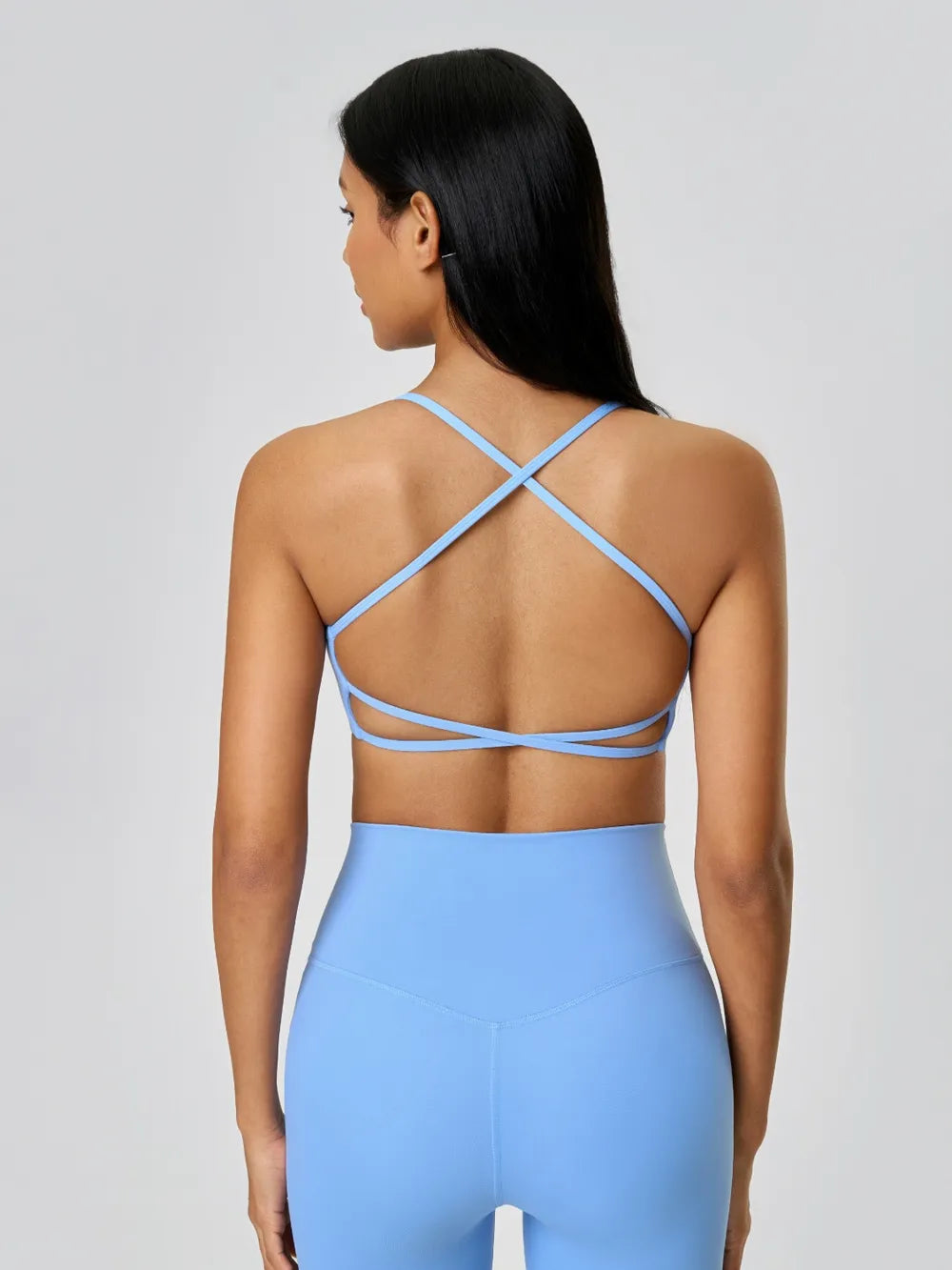 Millennia Crisscross Back Scoop Neck Active Cami with Detachable Chest Pads - cas7m