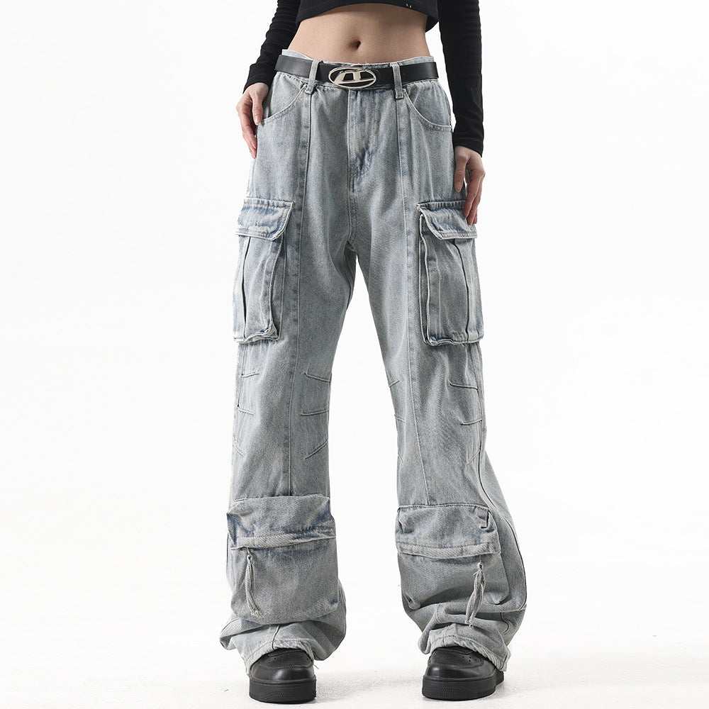 Multi-Pocket Workwear Jeans For Men And Women - cas7m