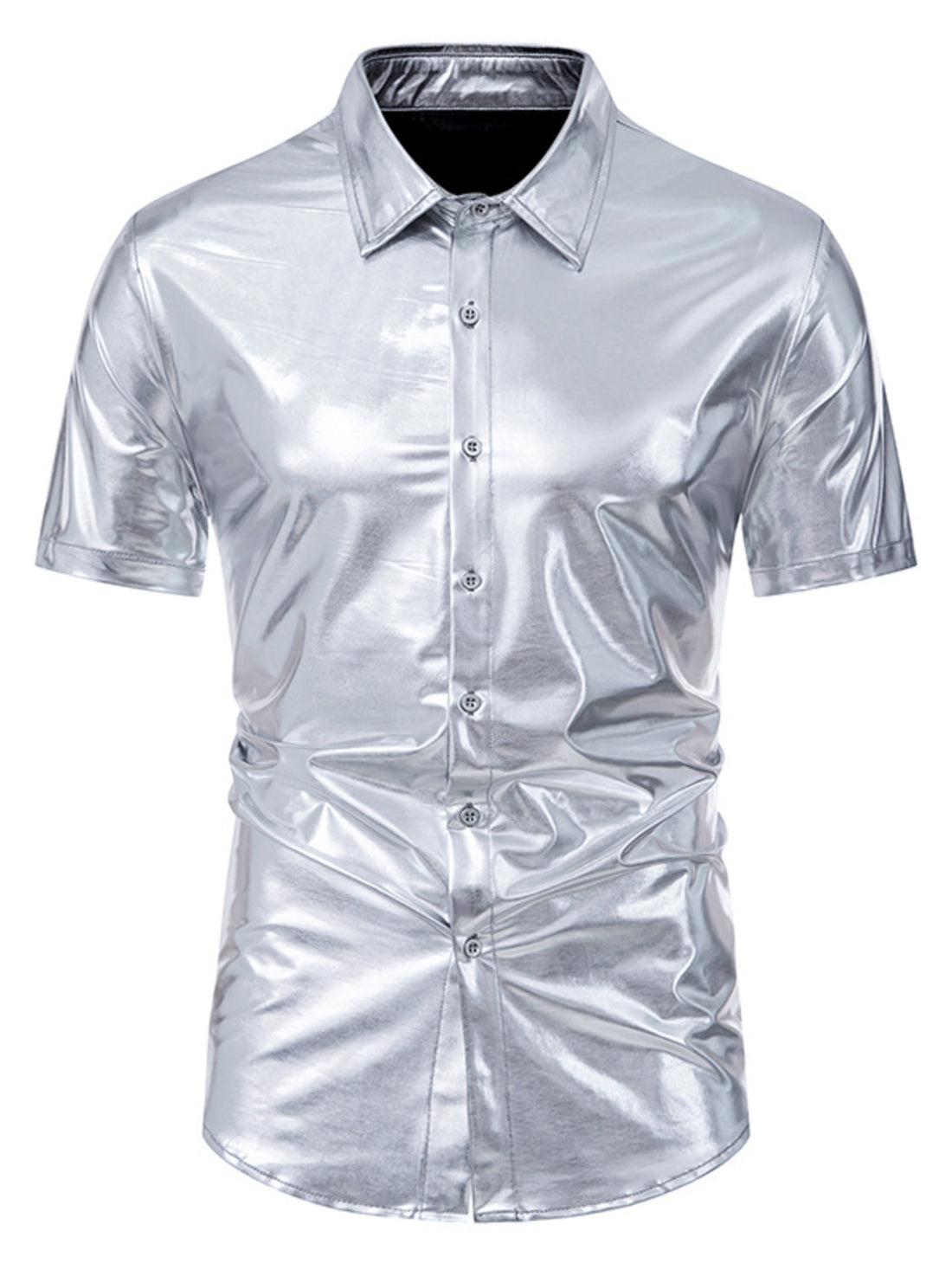 Men's Button Up Short Sleeve Shirt - cas7m
