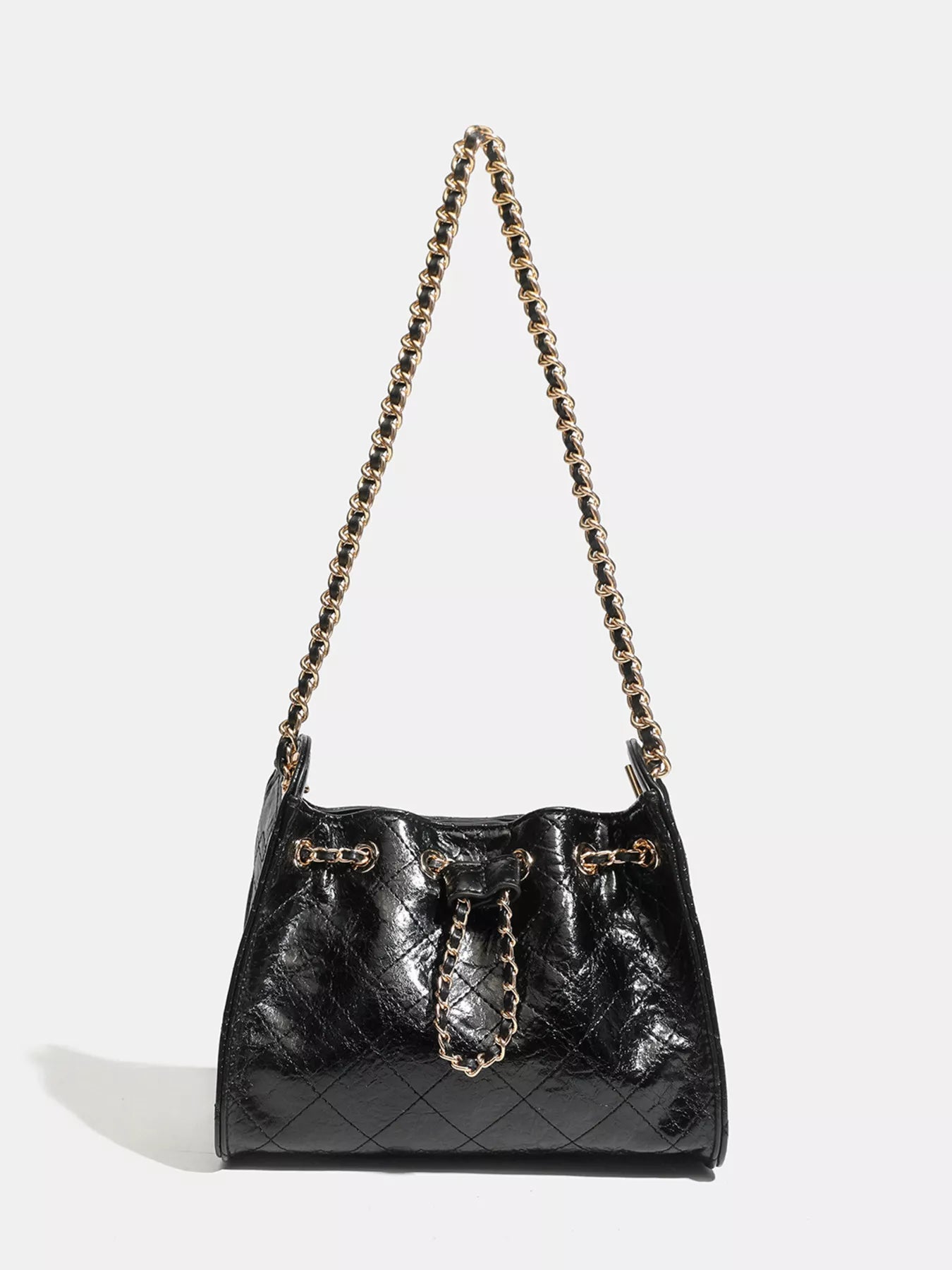 Quilted Chain Crossbody Bag - cas7m