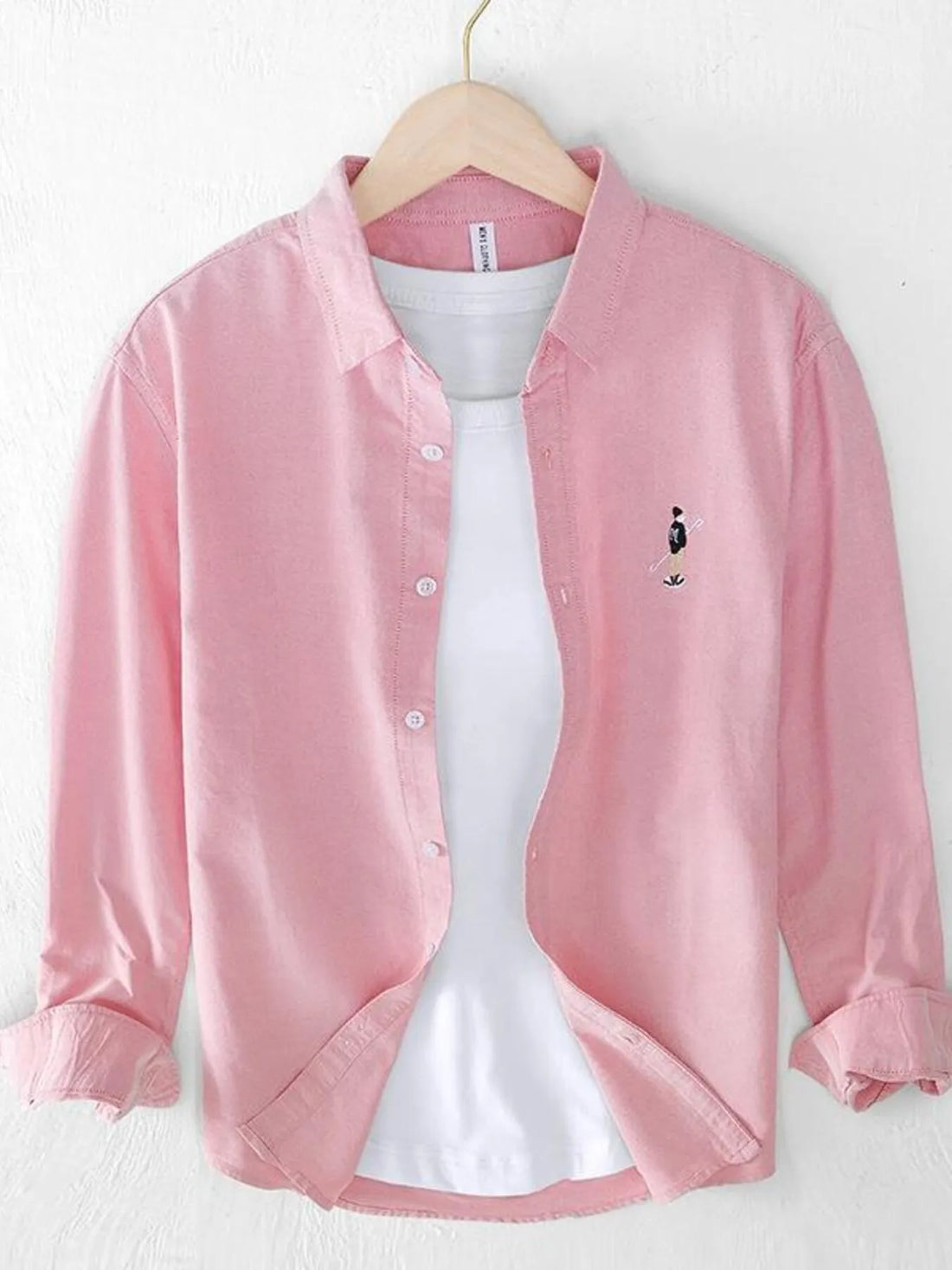 Men's Button Up Long Sleeve Shirt - cas7m