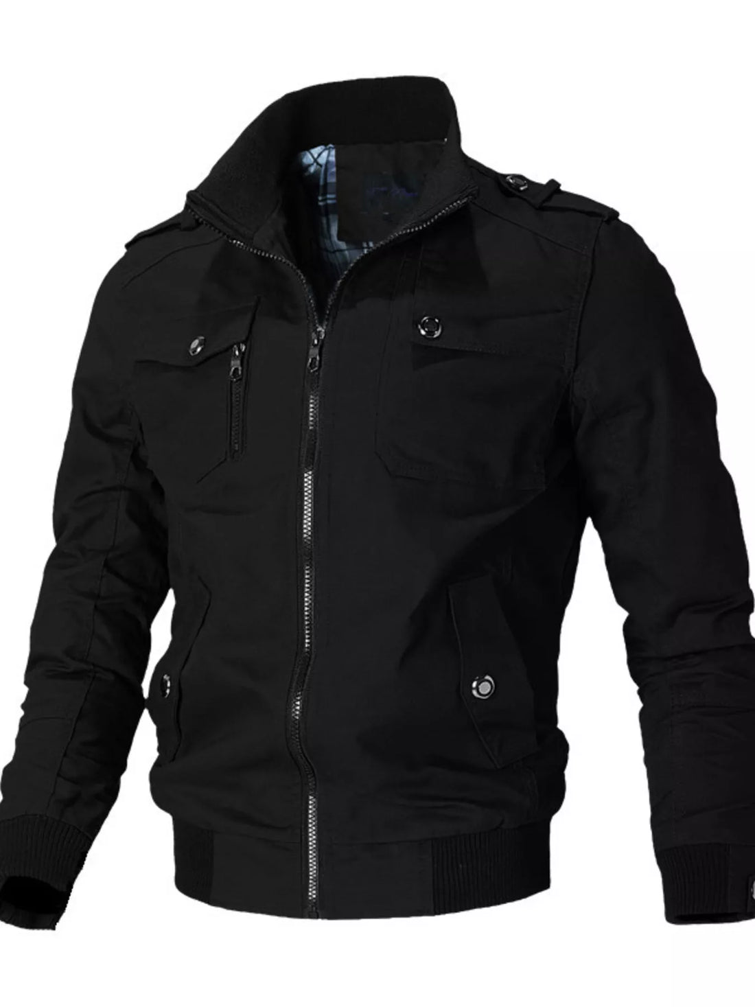 Men's Plus Size Casual Zip Up Lightweight Jacket - cas7m