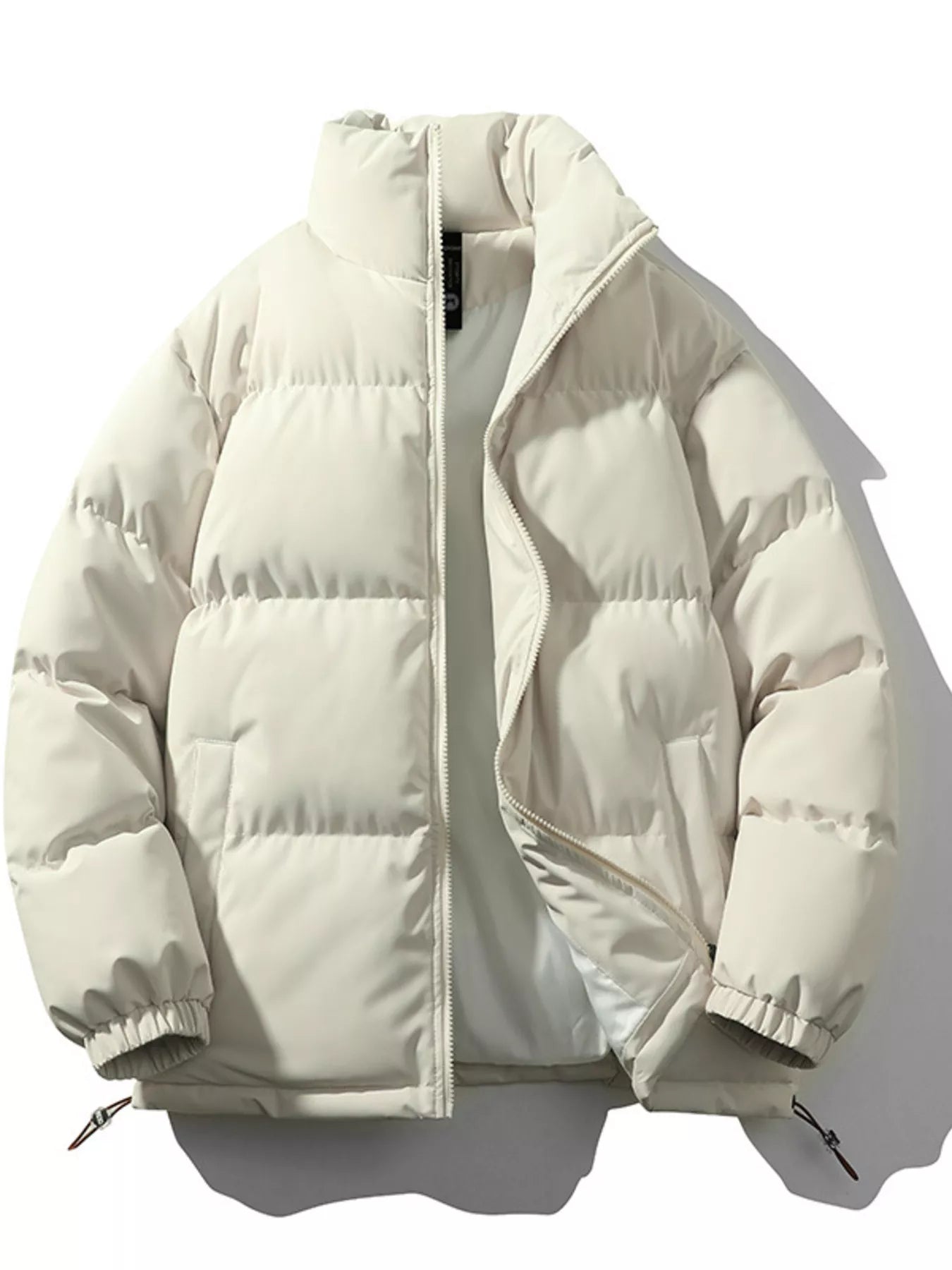 Men's Full Size Padded Zip Up Puffer Jacket Plus Size - cas7m