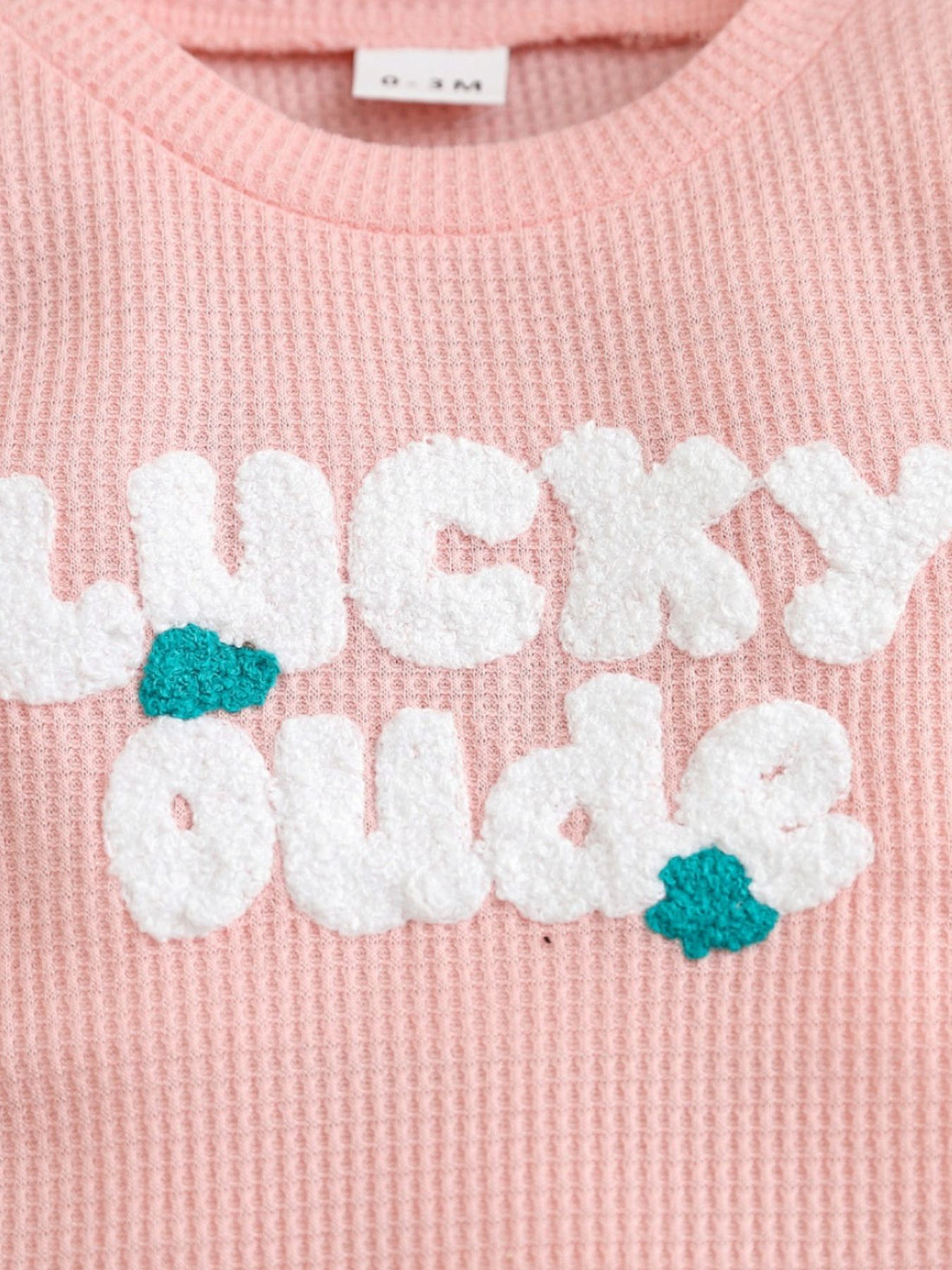 Children's Letter Waffle Knit One-Piece - cas7m