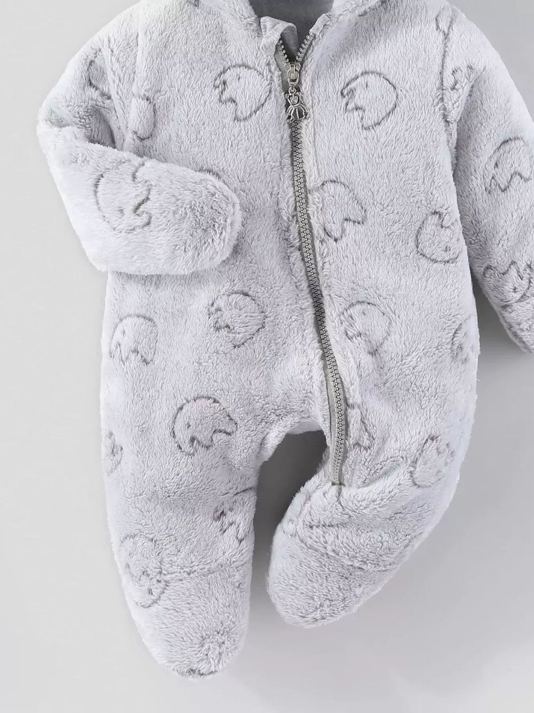 Children's Plush Hooded One-Piece - cas7m