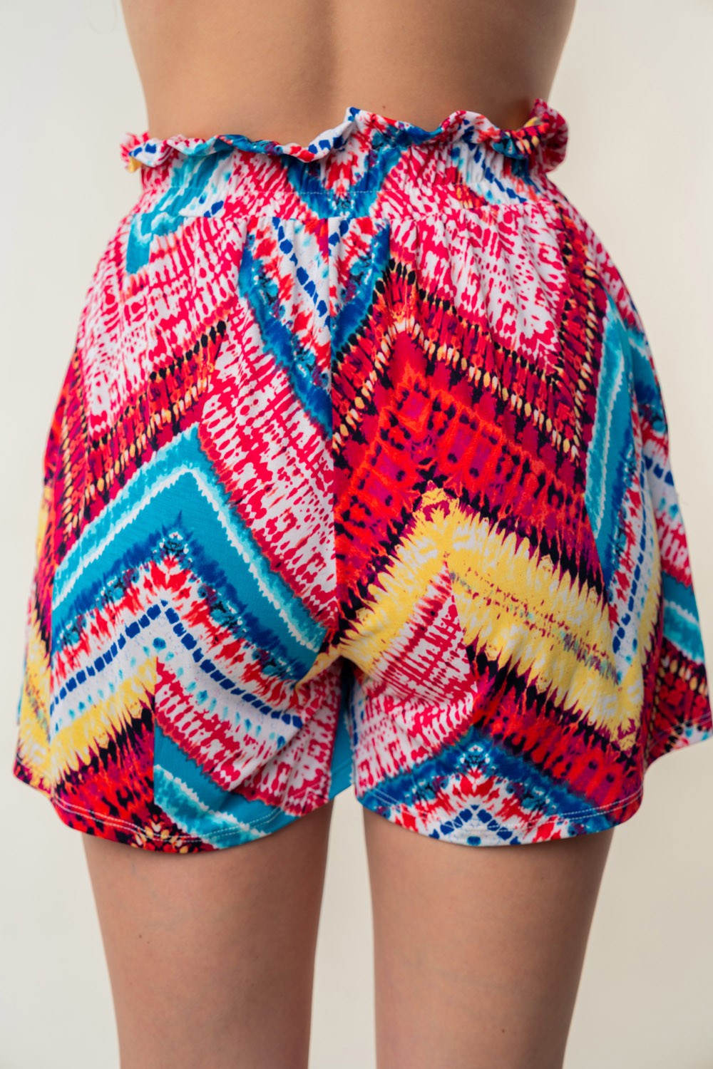 White Birch High Waisted Printed Shorts - cas7m