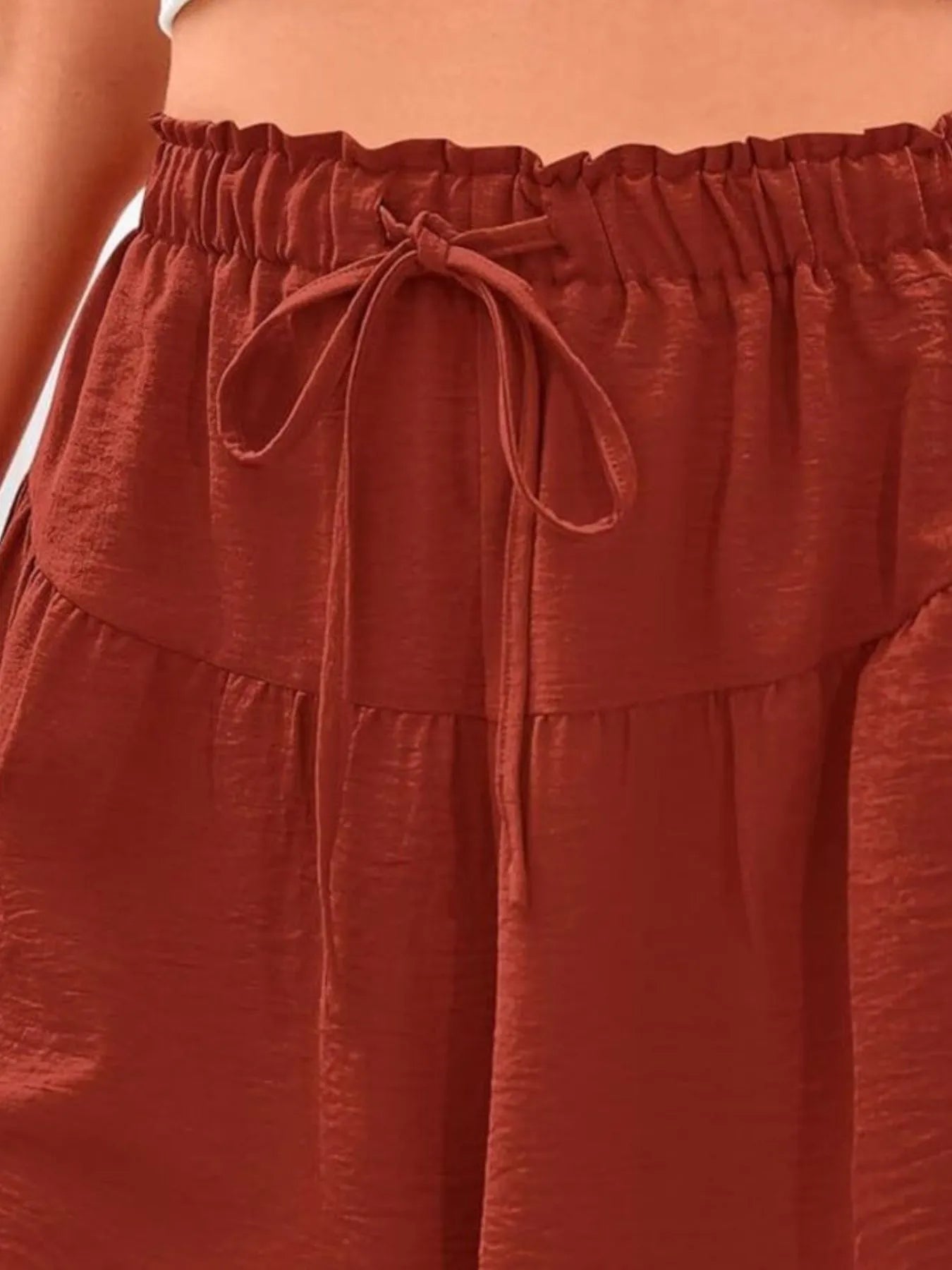 Full Size Casual Drawstring High Waist Relaxed Shorts Plus Size - cas7m