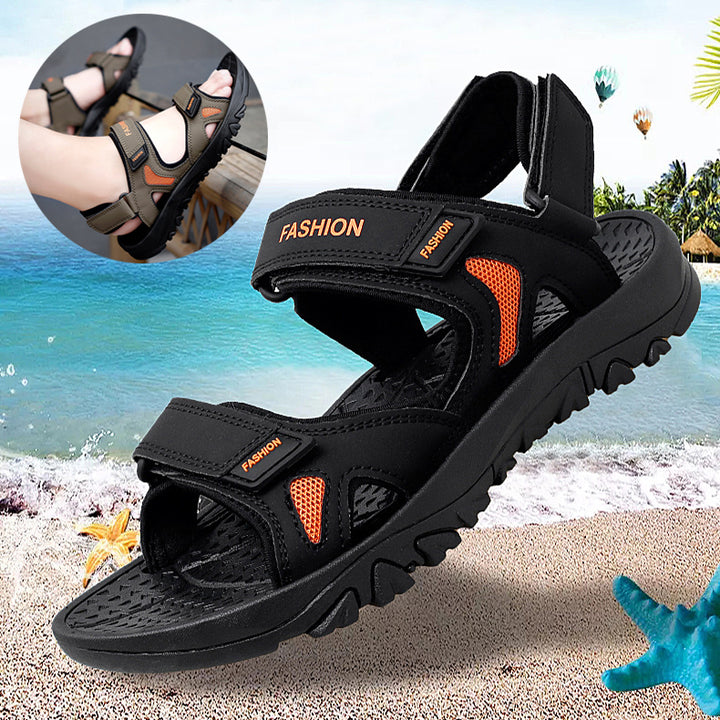 Velcro Sandals Men Summer Breathable Beach Shoes - cas7m