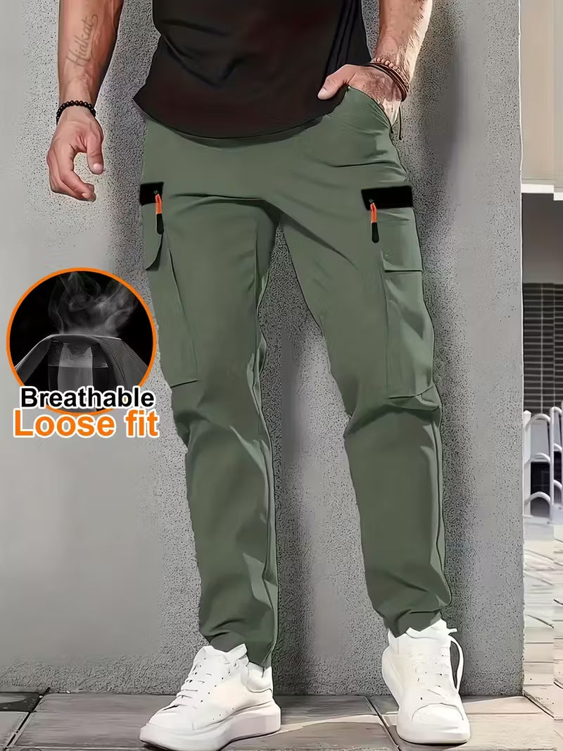 Mens Loose-fit Workwear Long Pants - cas7m