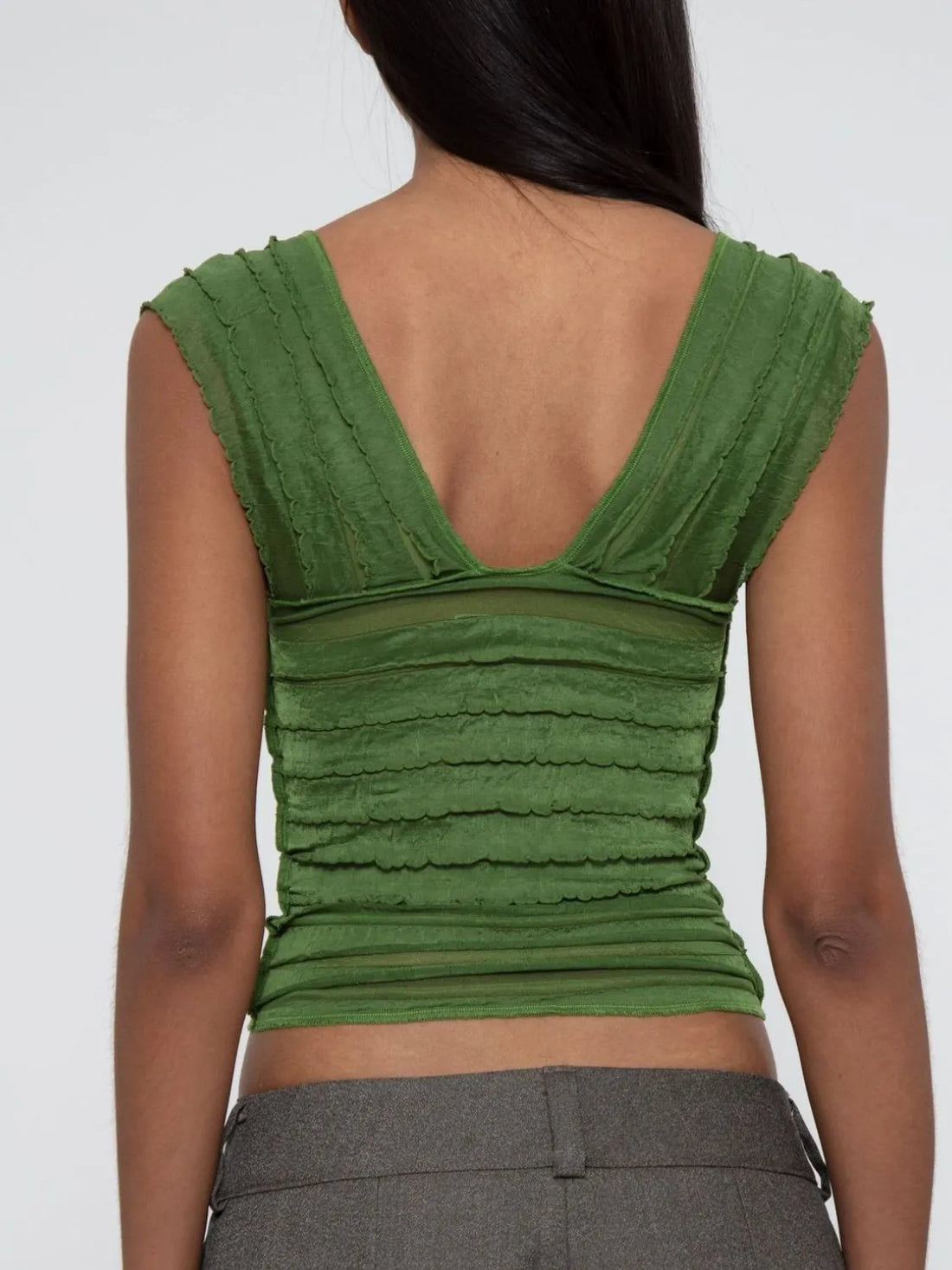 Ruched Solid Tank - cas7m