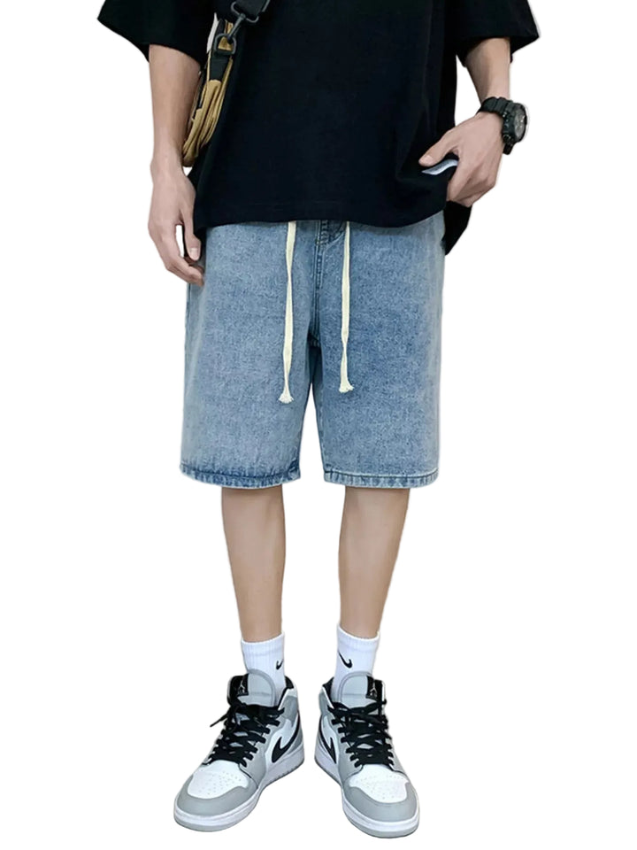 Men's Casual Loose Fit Denim Shorts - cas7m