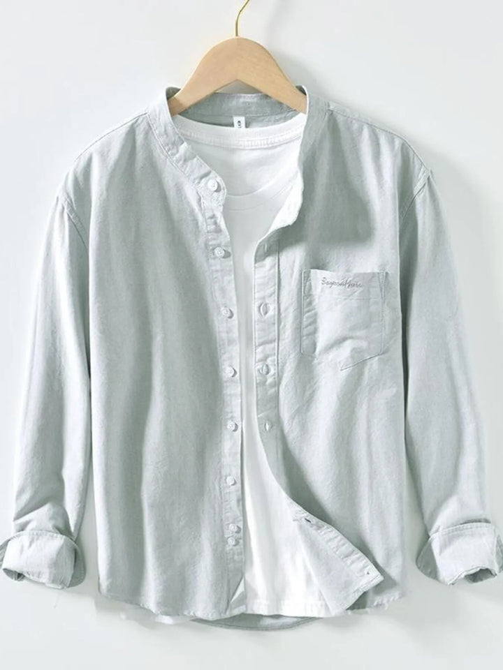 Men's Button Up Long Sleeve Shirt - cas7m