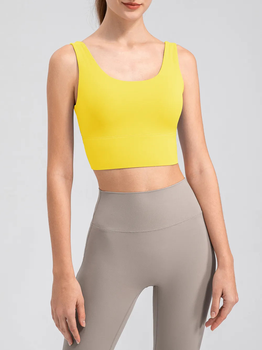 Scoop Neck Wide Strap Active Tank - cas7m