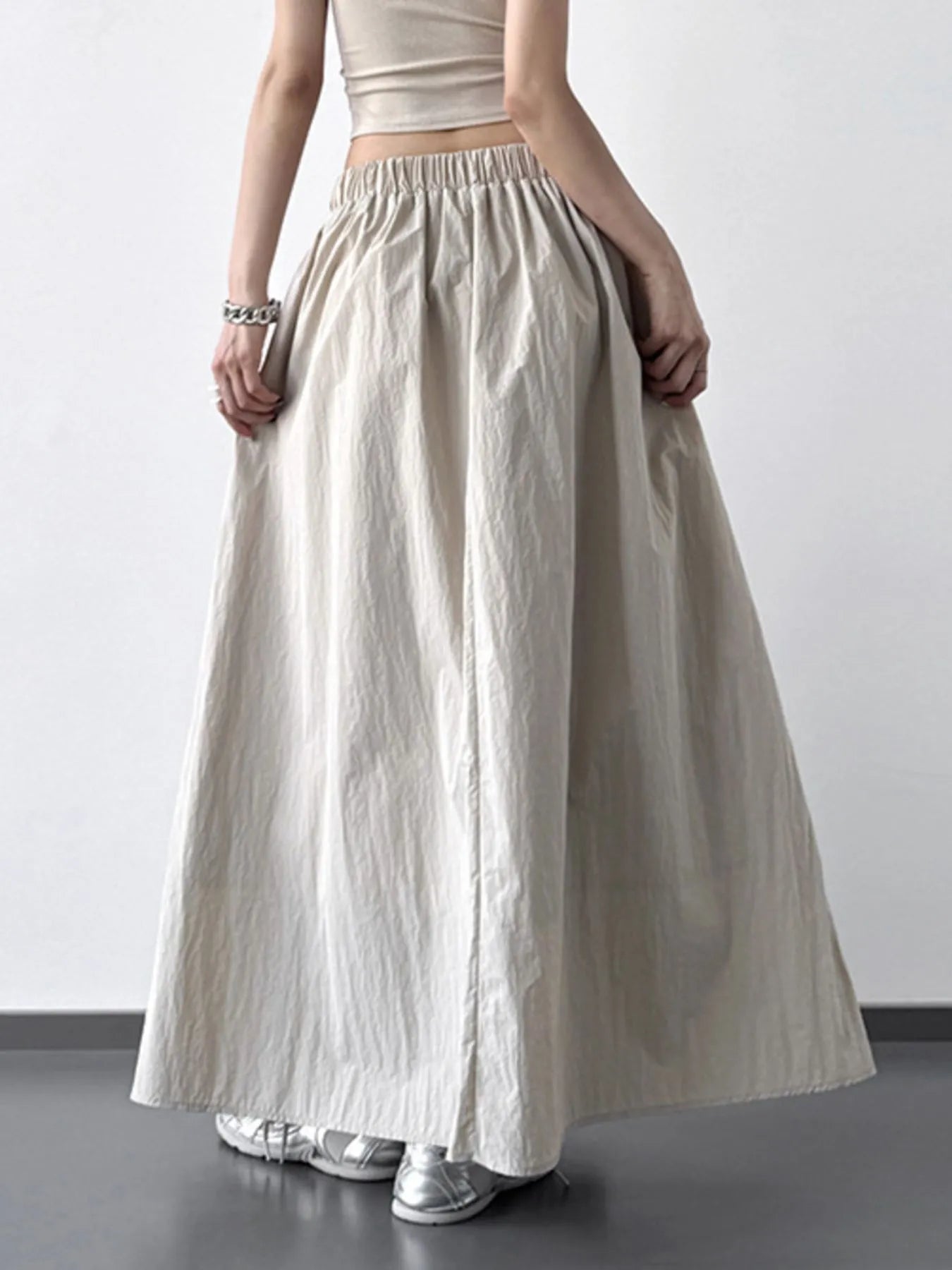 Pleated Maxi Skirt - cas7m
