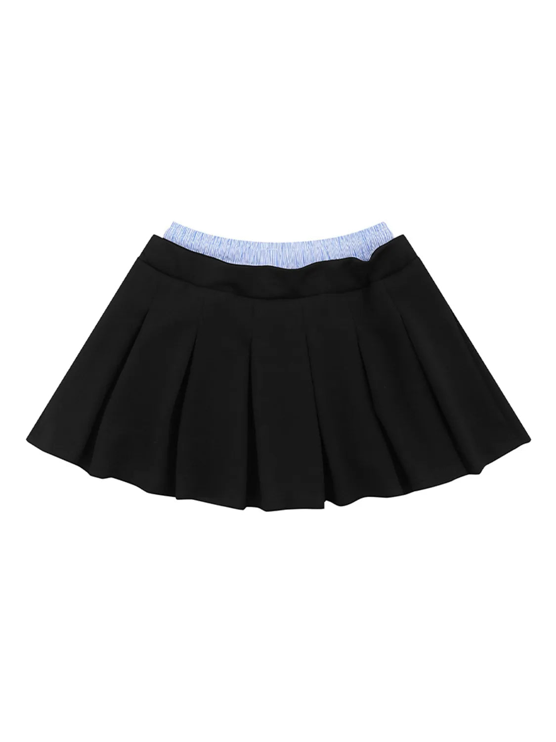 Drawstring Pleated Mini Skirt - cas7m