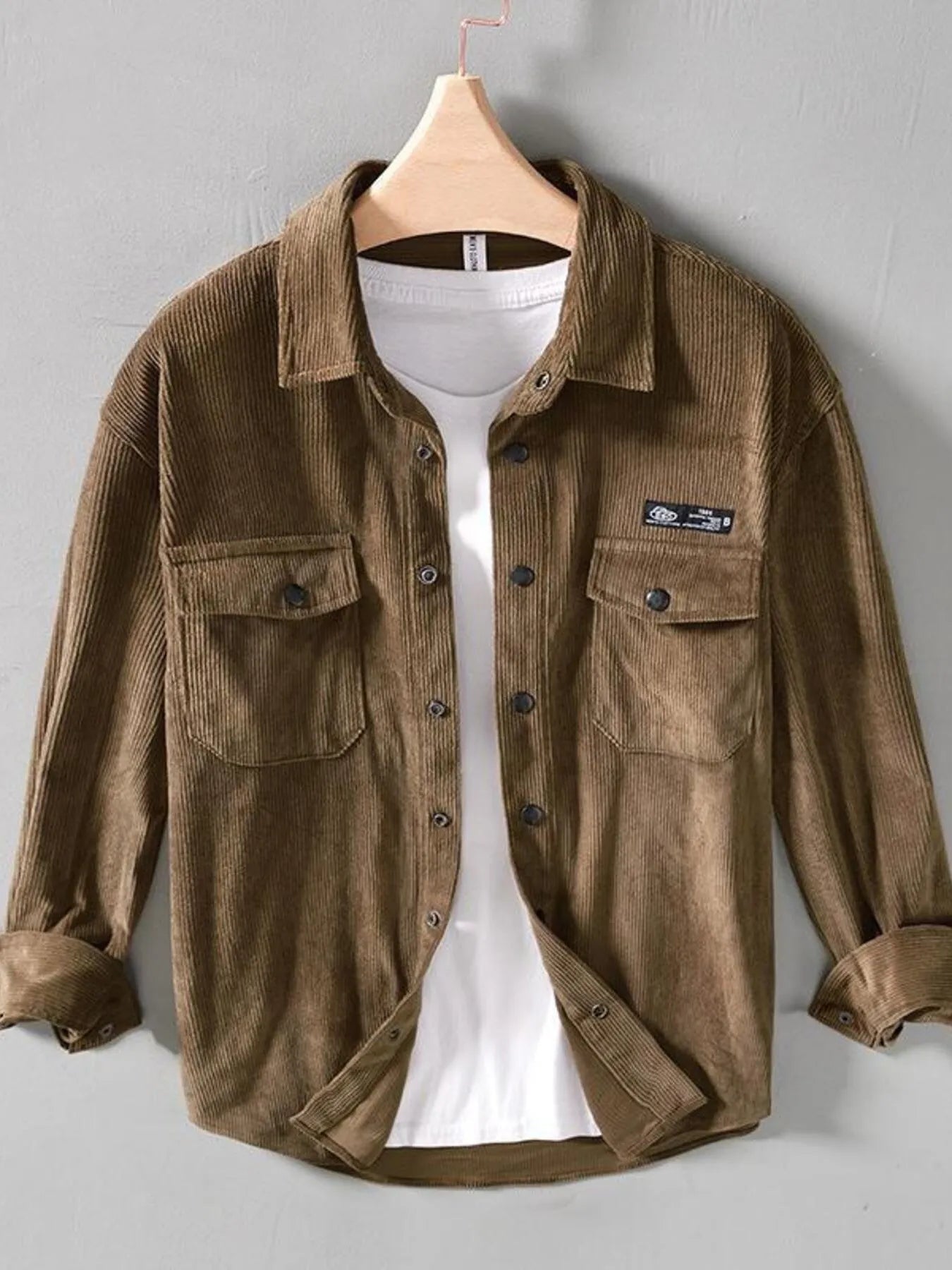 Men's Button Up Long Sleeve Shirt - cas7m