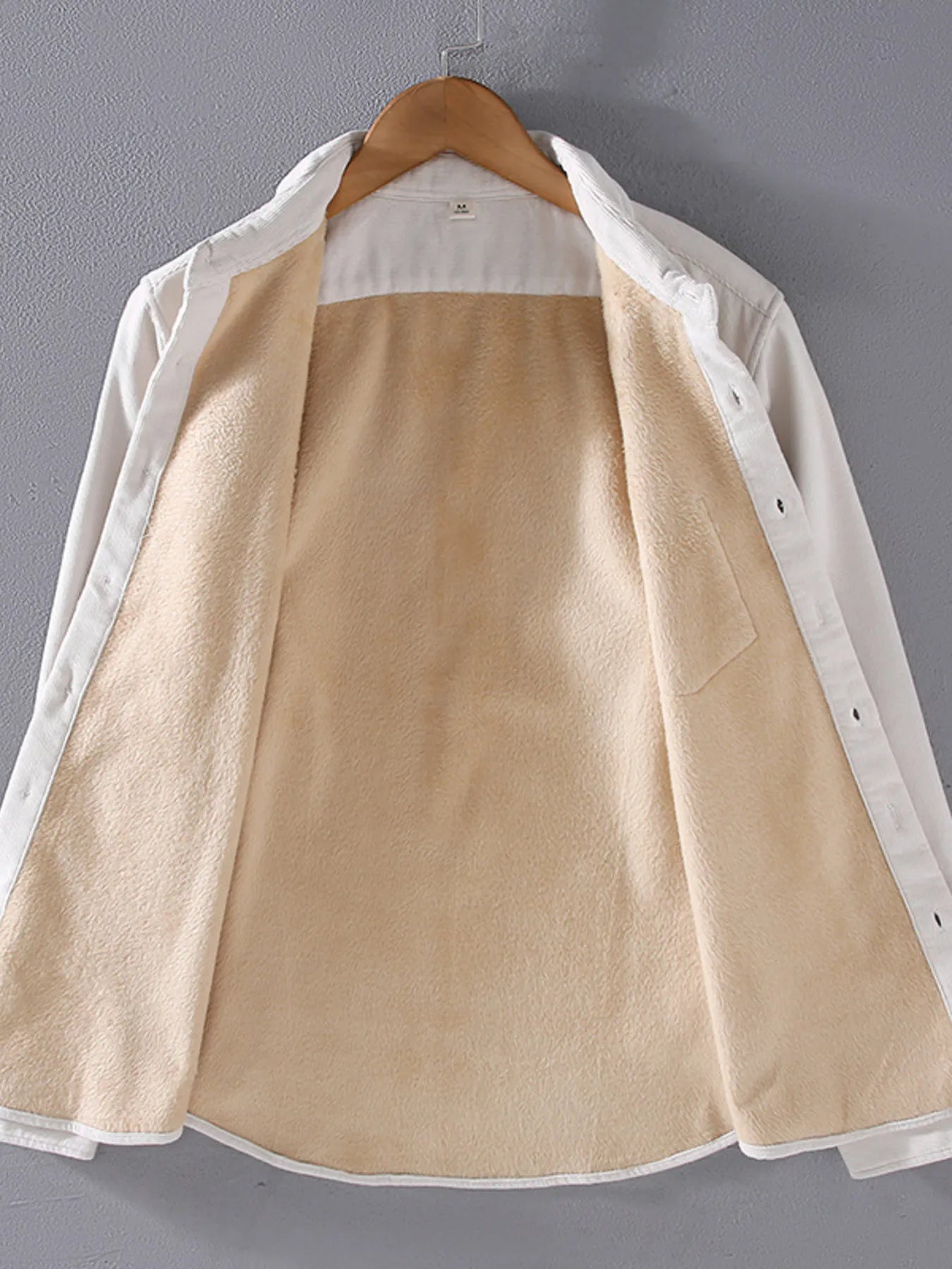 Men's Plus Size Button Up Long Sleeve Shirt - cas7m