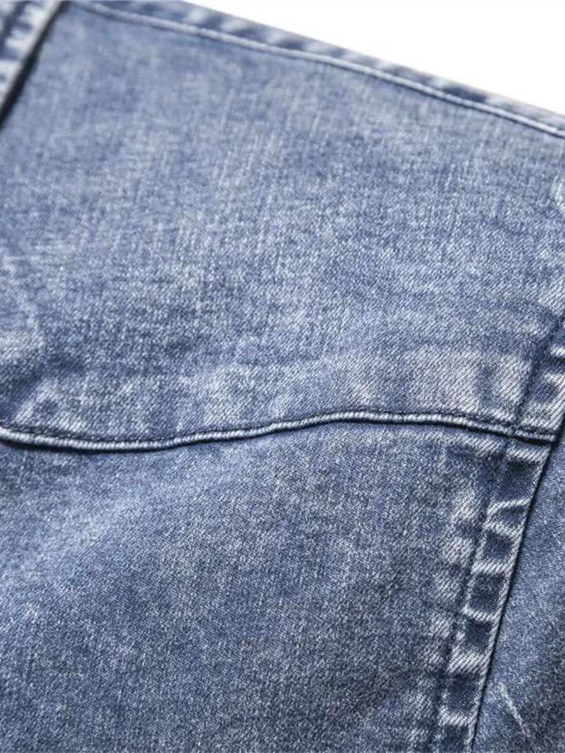 Men's Button Up Long Sleeve Denim Shirt - cas7m