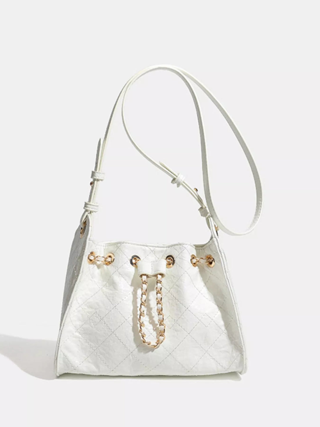 Quilted Chain Crossbody Bag - cas7m