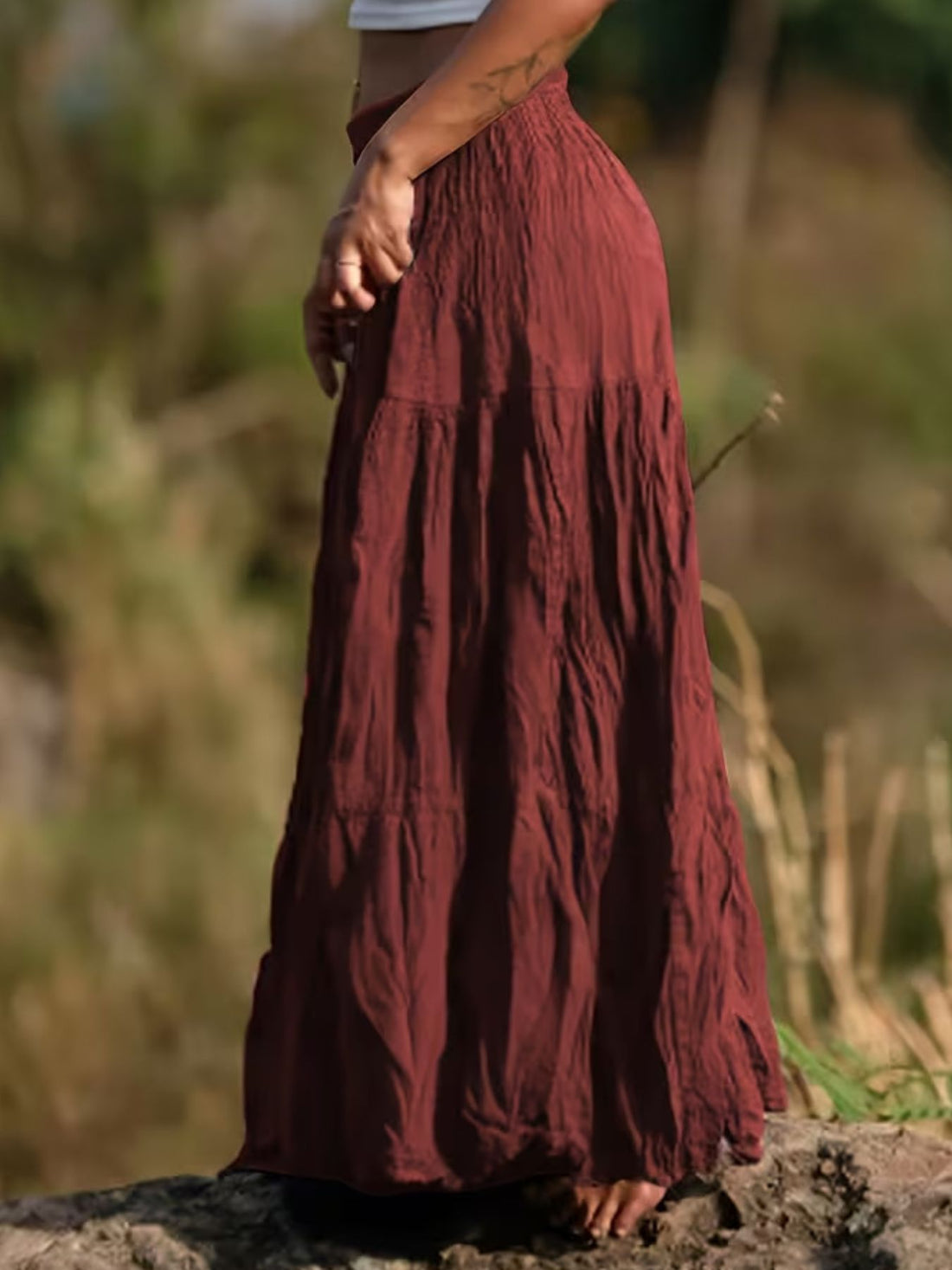 Tiered Maxi Skirt - cas7m