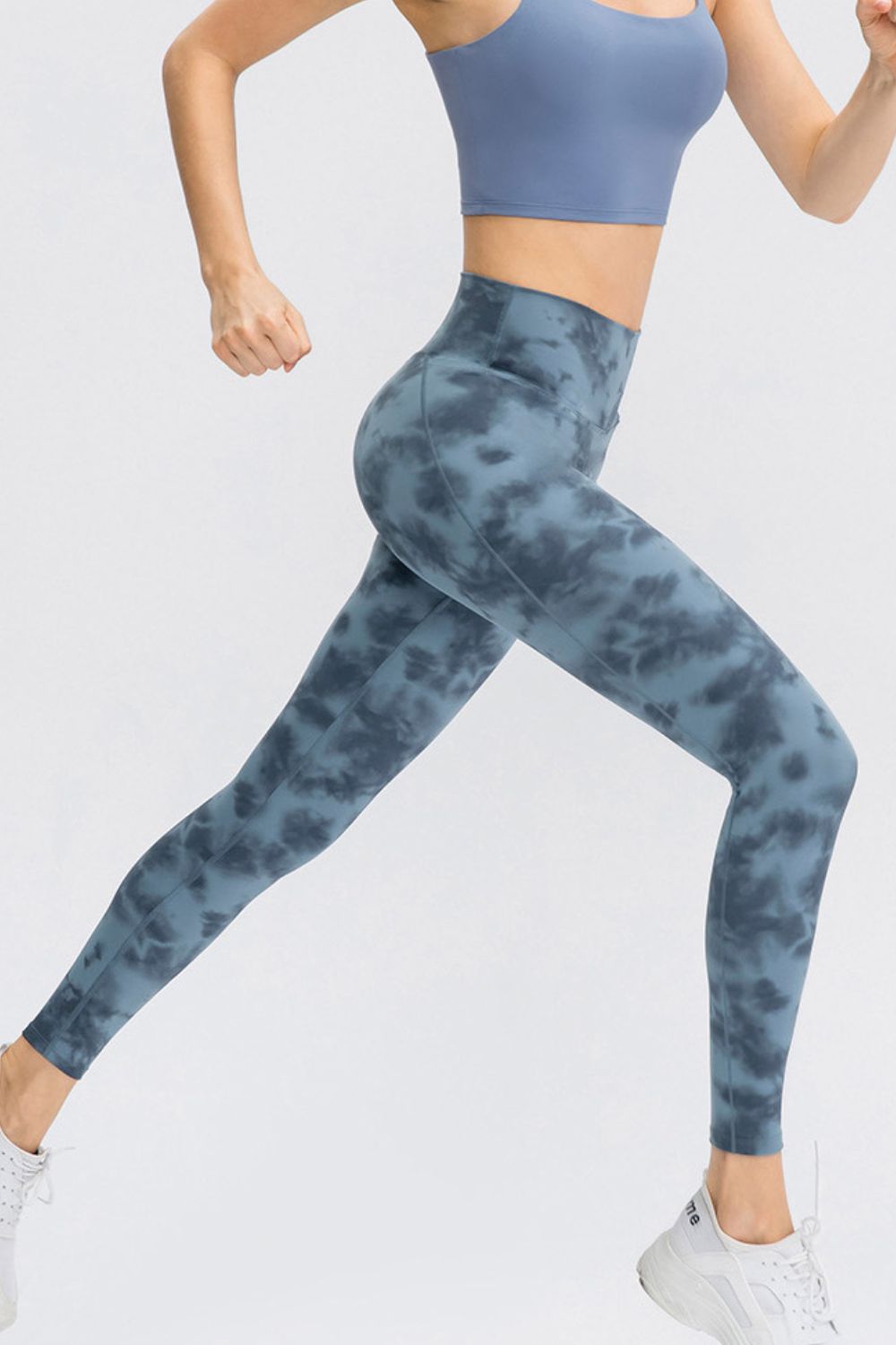 Wide Waistband Slim Fit Long Sports Pants - cas7m