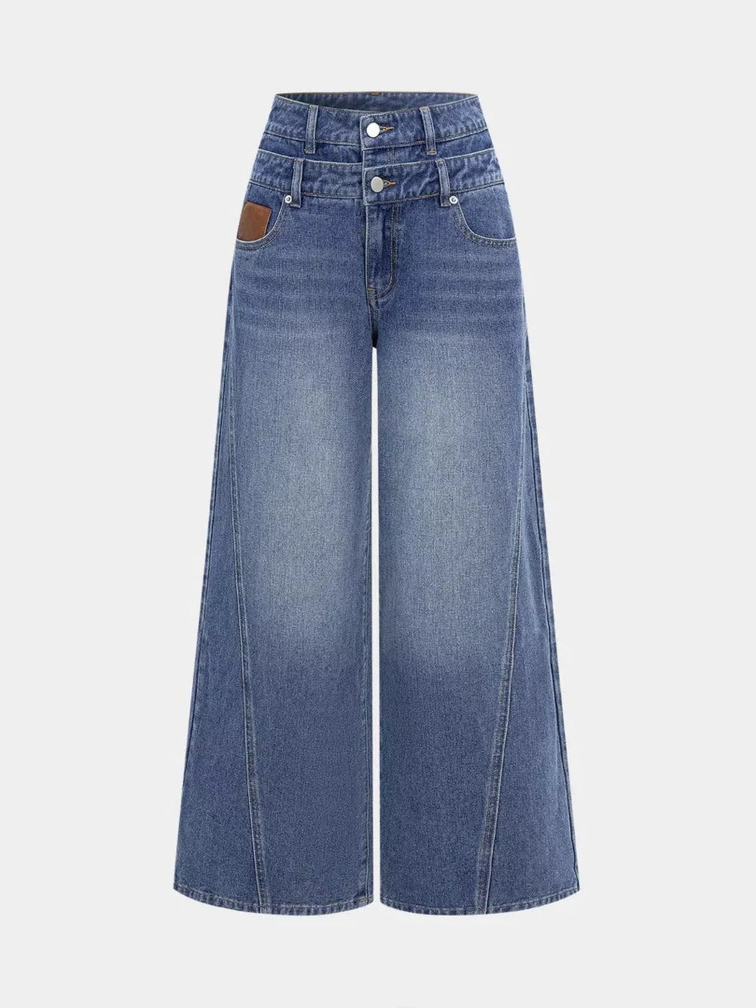 High Waist Wide Leg Jeans - cas7m