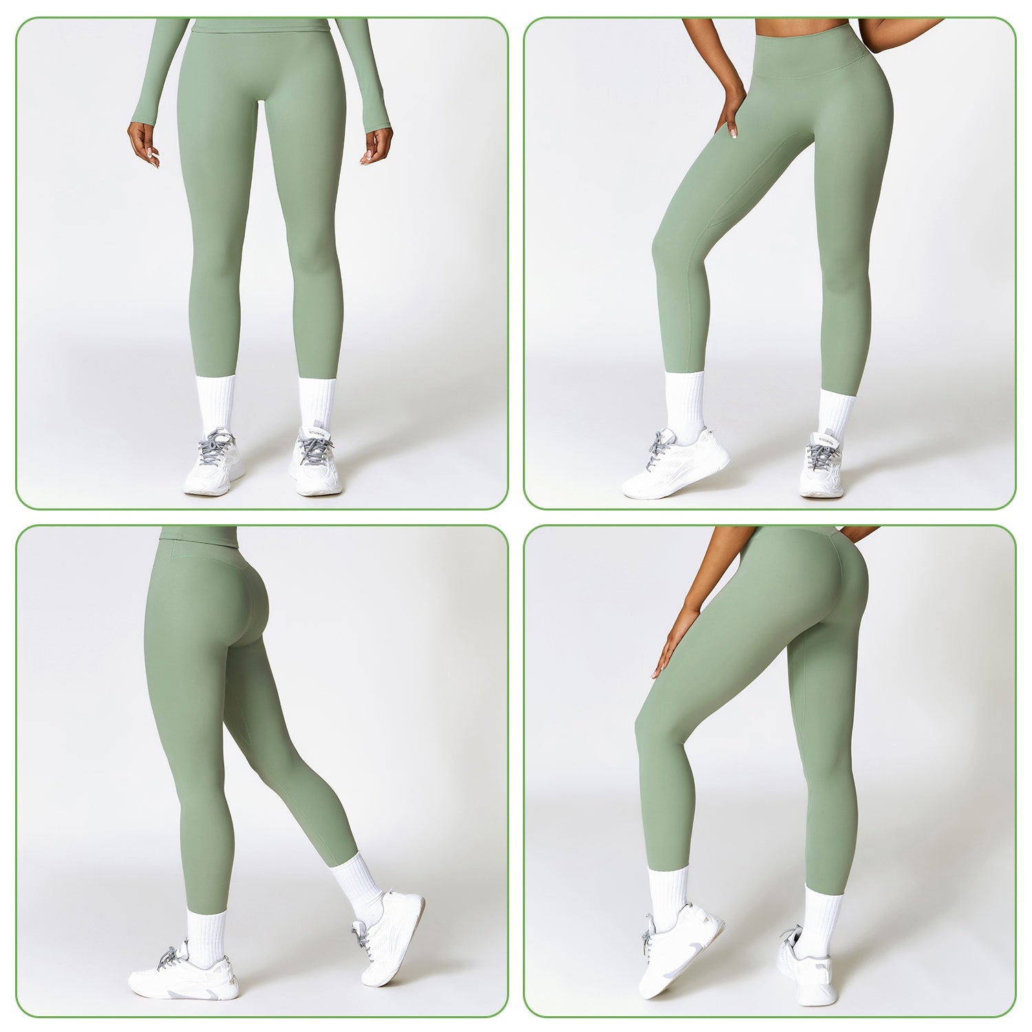 4 Sizes-5 Colors Option - 1Pc Women's High Waist Workout Leggings Tummy Control Compression Yoga Tight Pants Gym Pants Athletic Running Leggings With 25In Inseam No Front Seam - cas7m