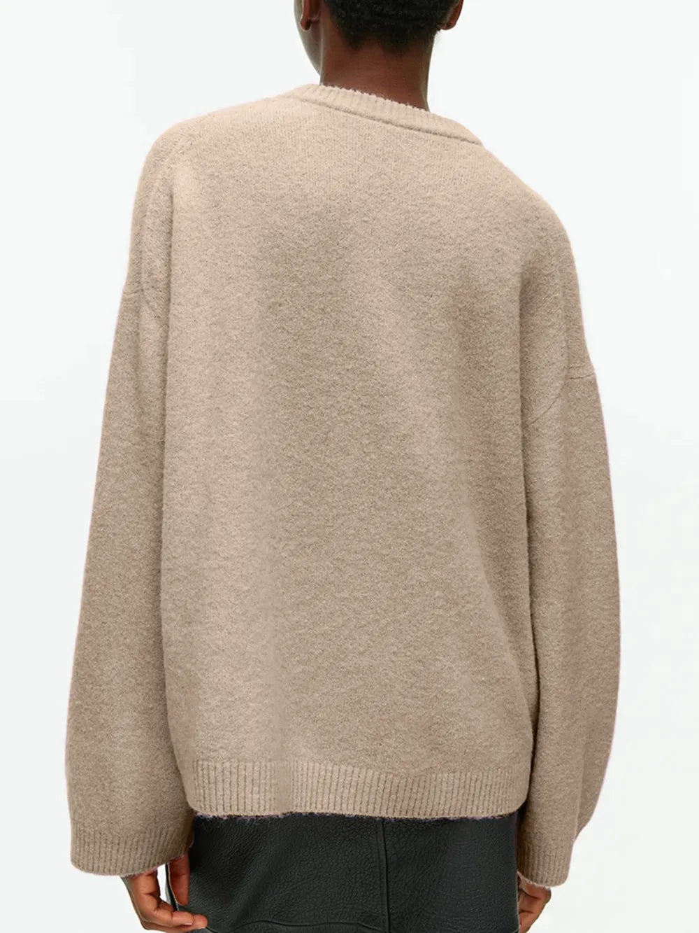 Round Neck Drop Shoulder Sweater - cas7m