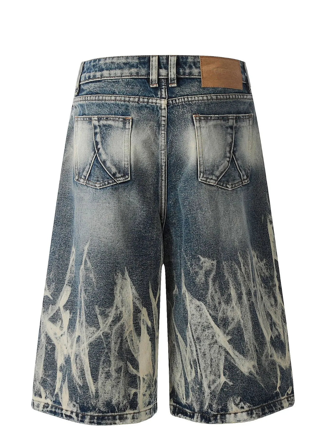 Men's Acid Wash Denim Shorts - cas7m