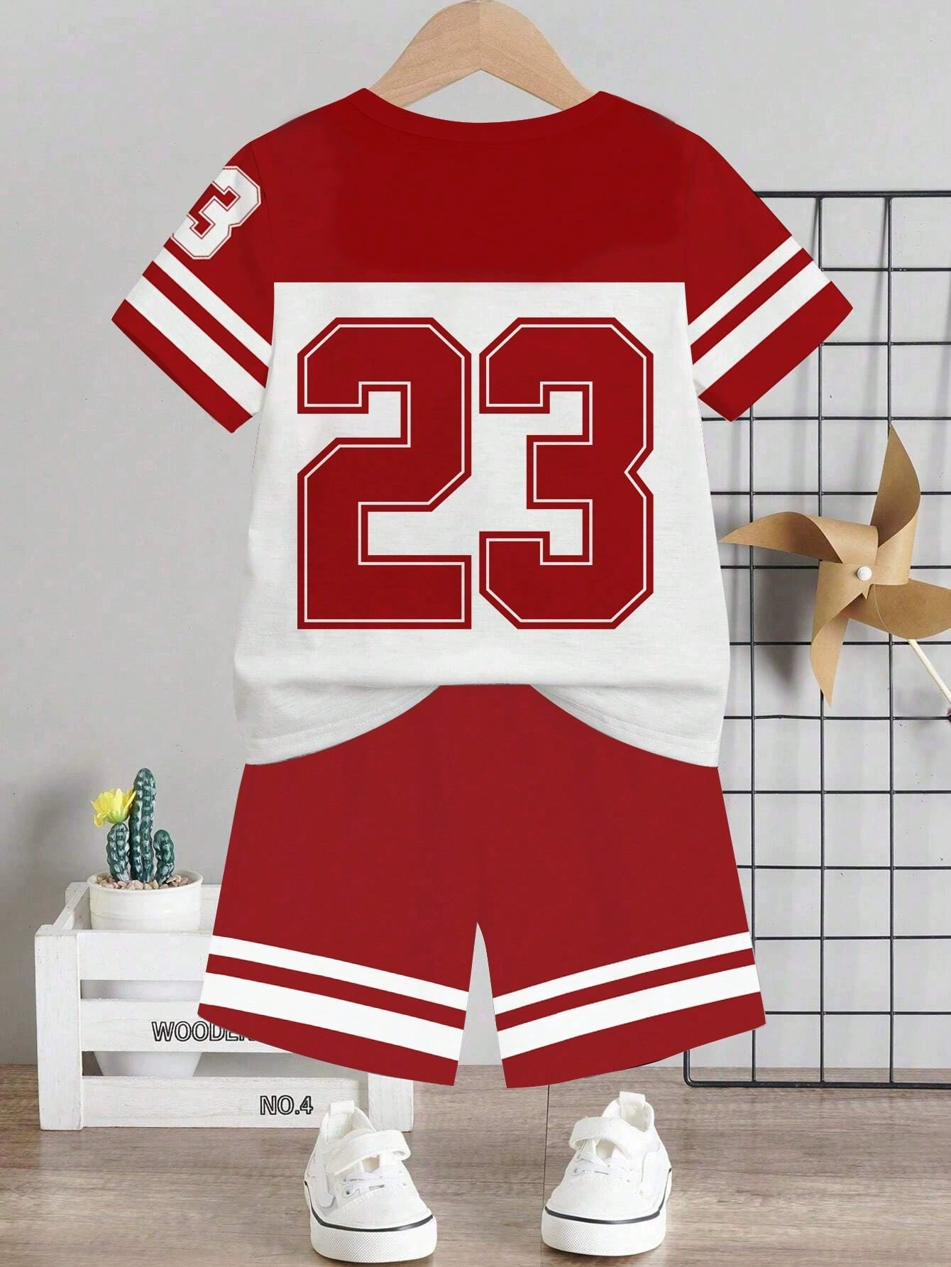 Children's 23 Number Graphic Tee and Shorts Set - cas7m