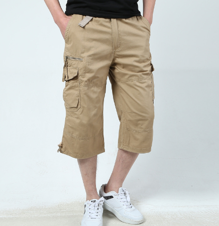 Men's Plus Size Outdoor Multi-Pocket Cotton Shorts