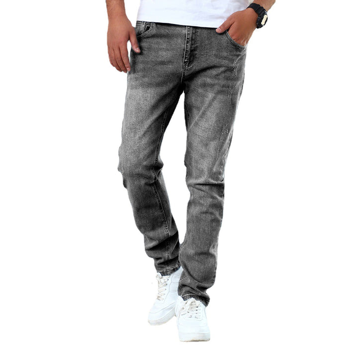 Men's Jeans Gray Trousers Stretch Skinny - cas7m