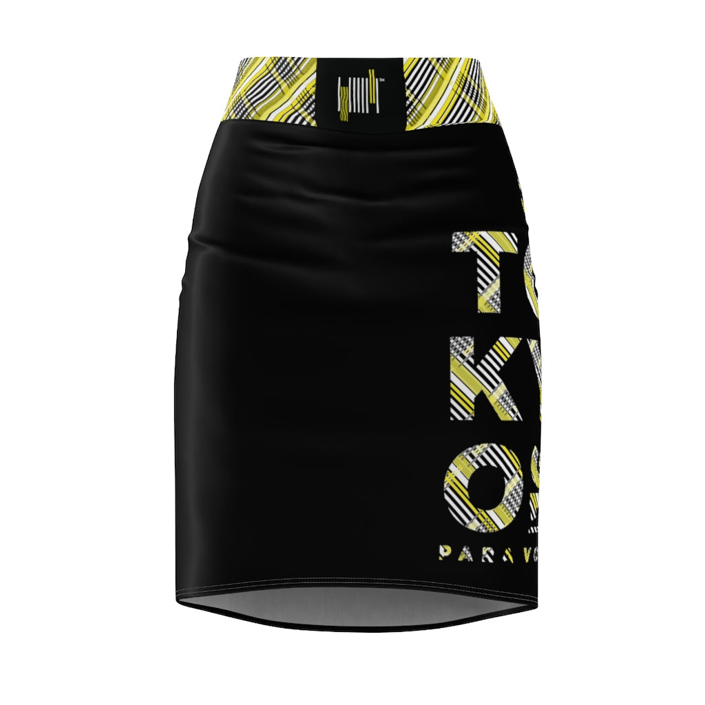 2882Sport™ Dark Academia Spellout Plaid Pencil Skirt