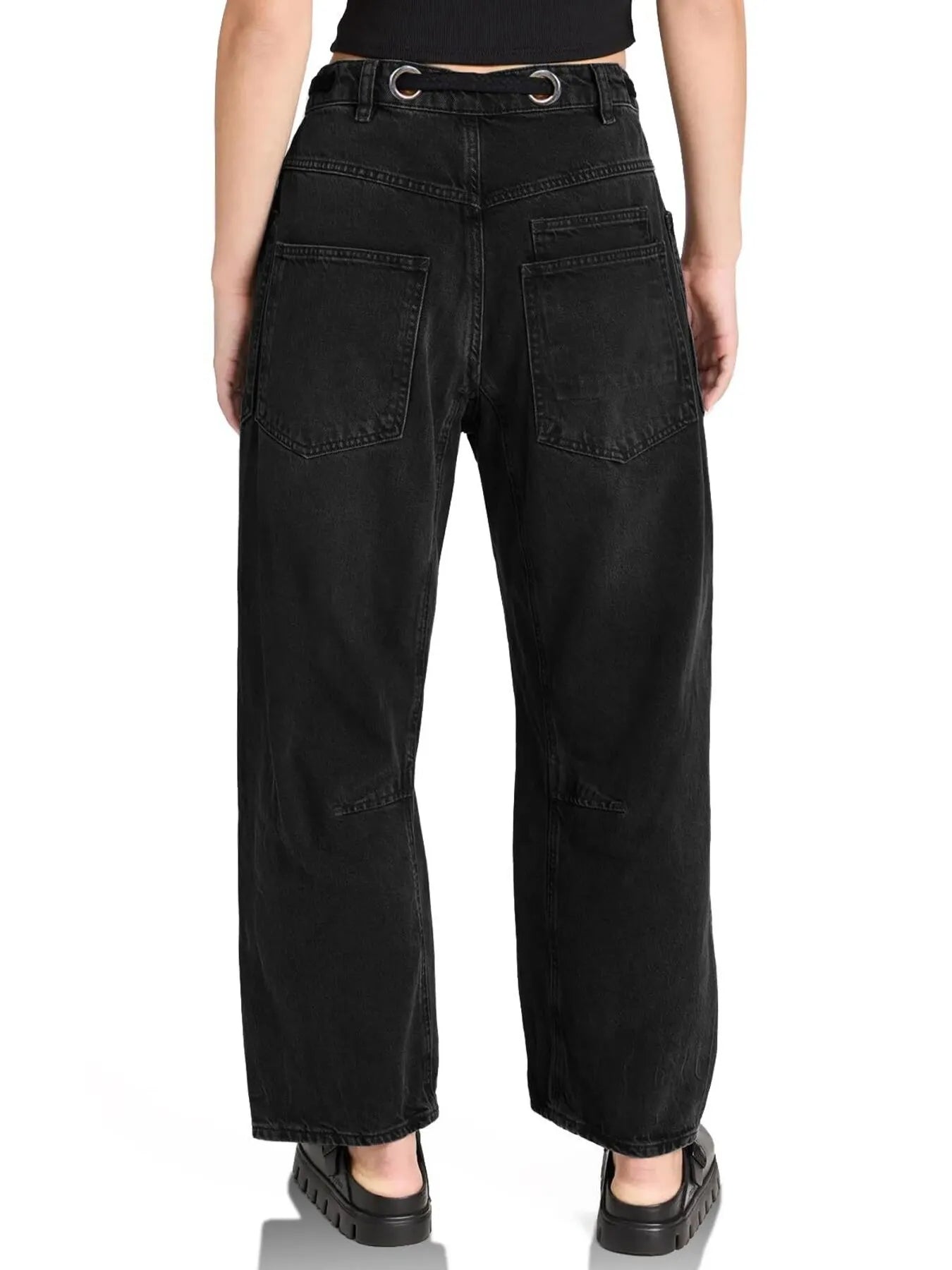Washed Wide Leg Jeans - cas7m