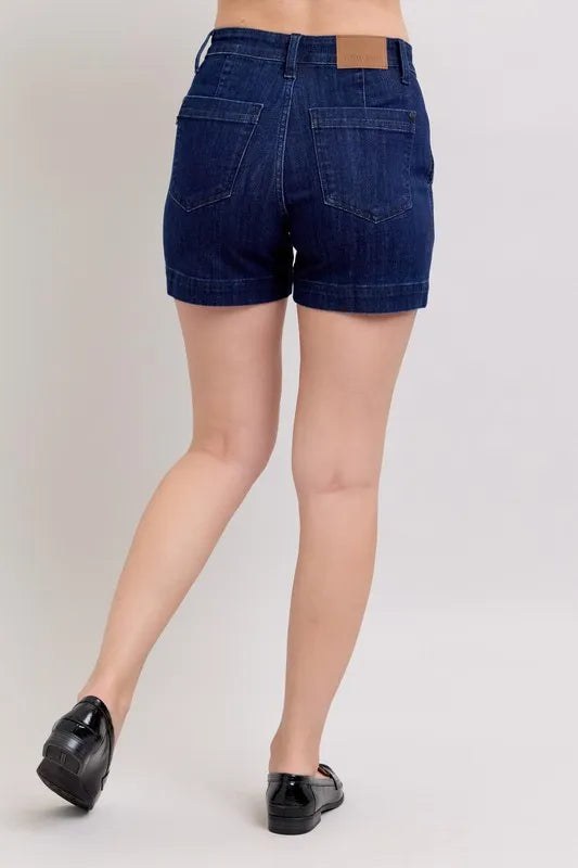 Judy Blue Full Size High Waist Denim Shorts Plus Size - cas7m