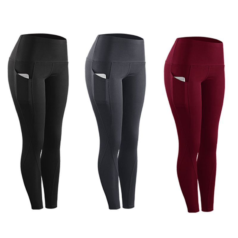 Women Compression Skinny Fitness Leggings Women Stretch Sportswear Casual Leggings Pants with Pocket - cas7m