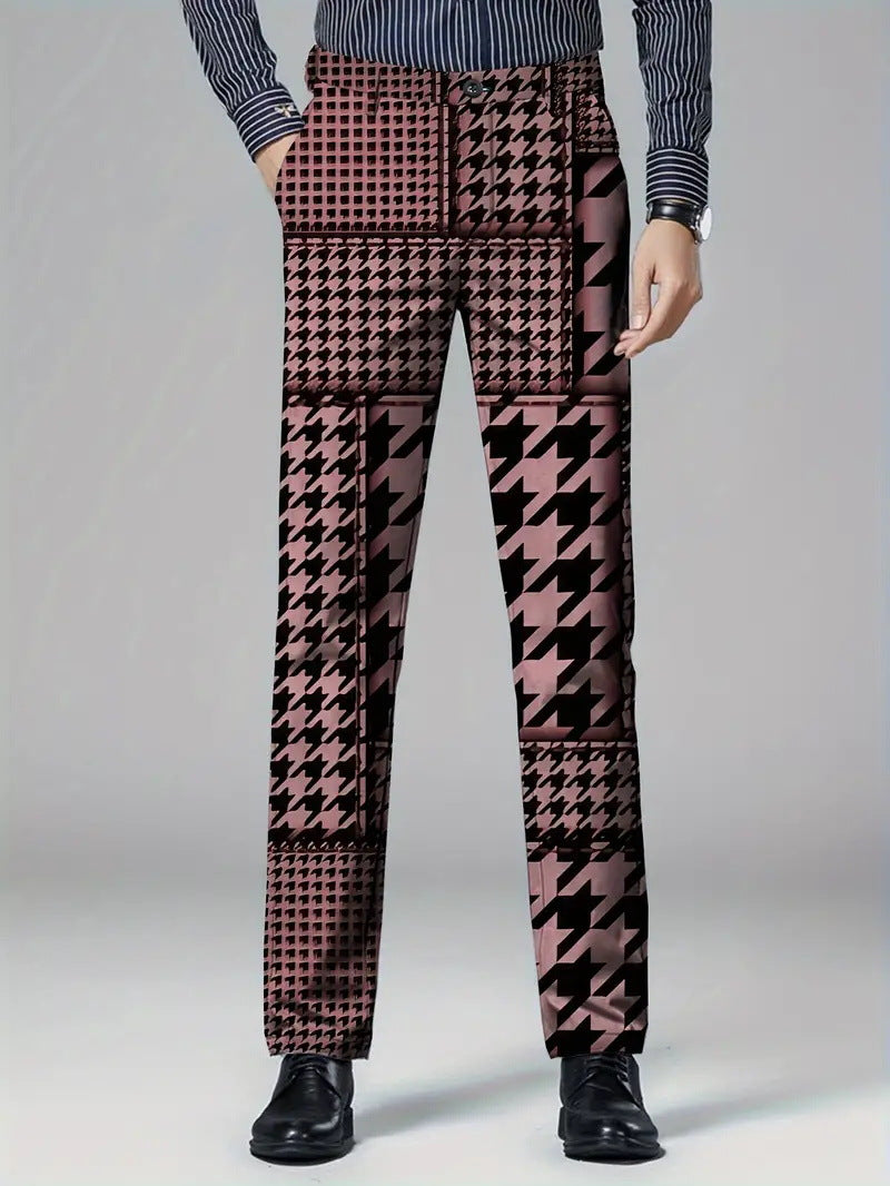 Mens Casual Slim-fit Straight-leg Dress Pants - cas7m