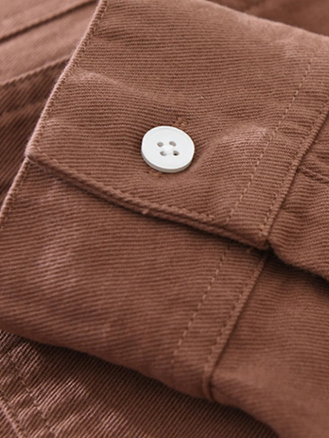 Men's Plus Size Button Detail Long Sleeve Shirt - cas7m