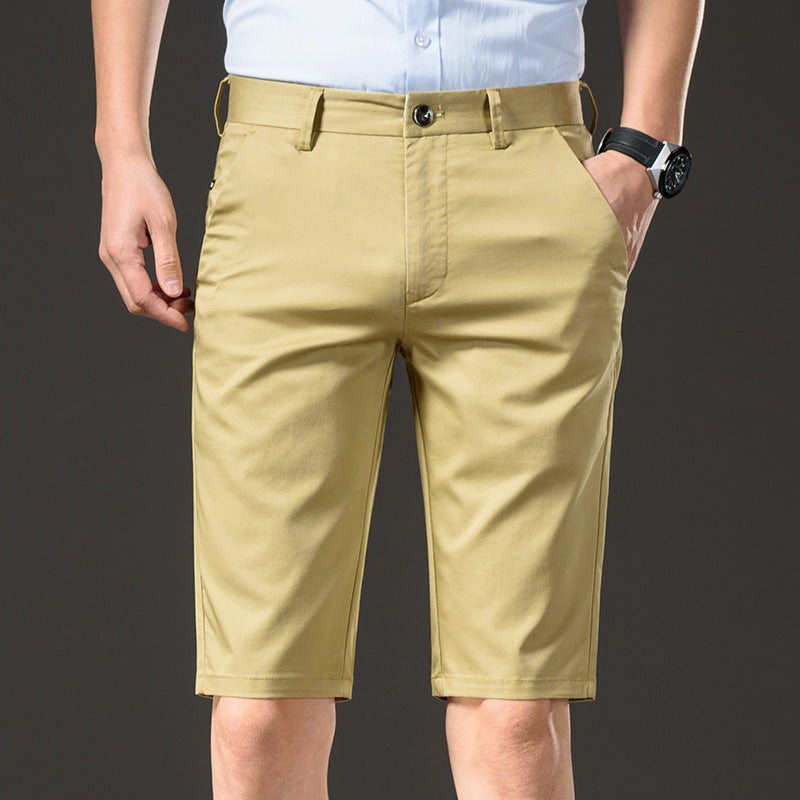 Men's Thin Straight-Leg Cotton Ice Silk Shorts