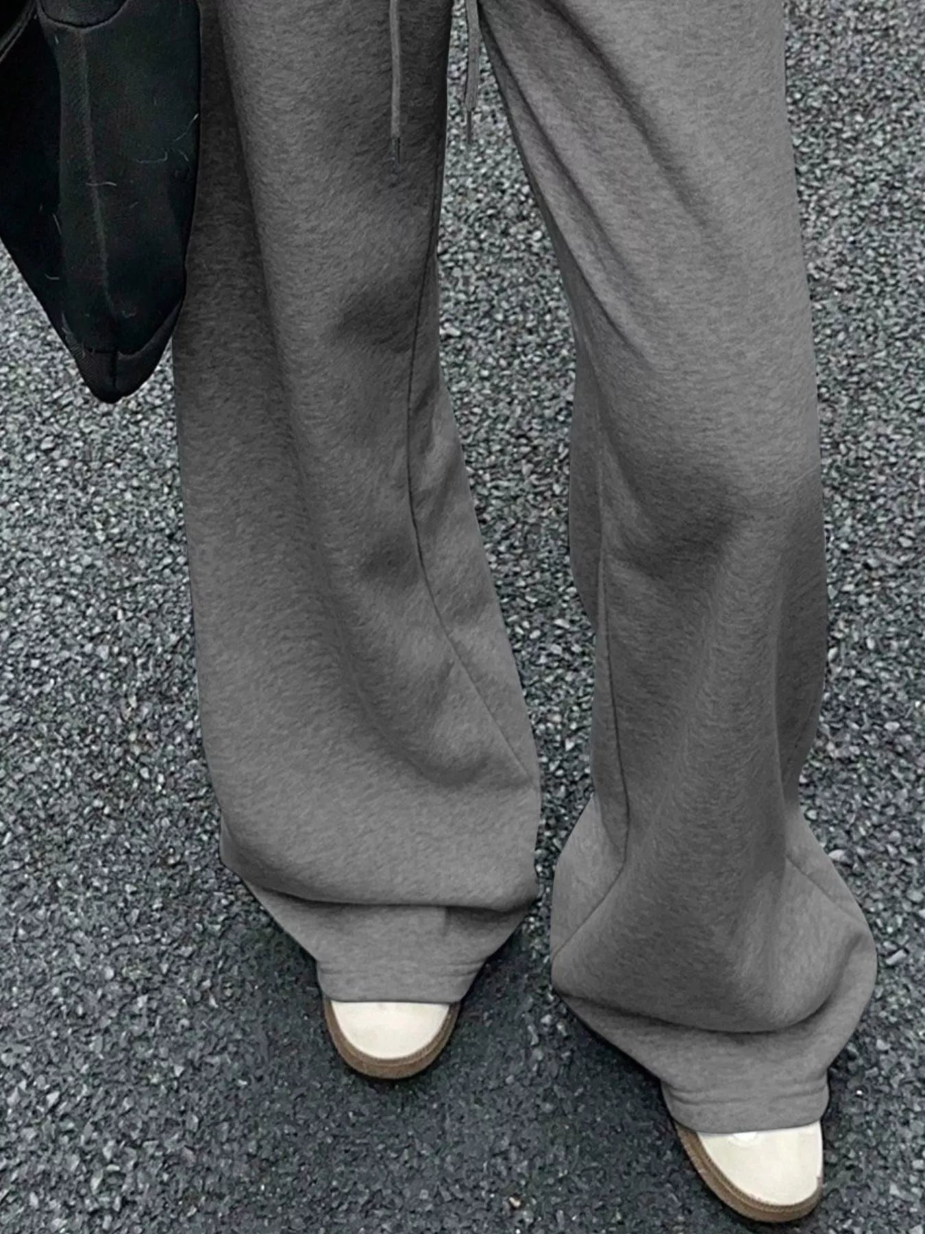 Wide Leg Drawstring Sweatpants - cas7m