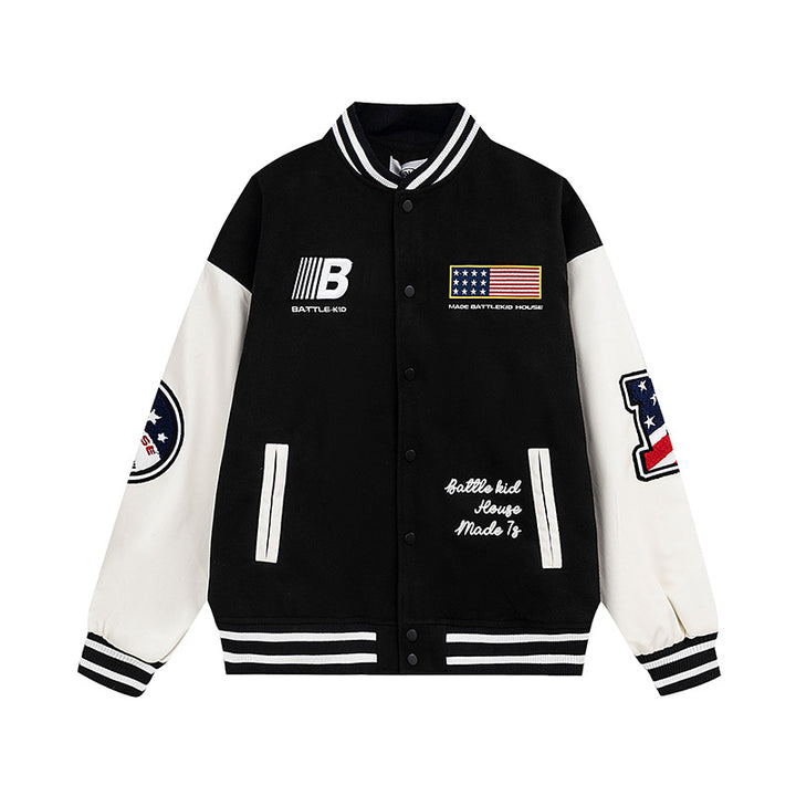 Alphabet Embroidery Men's And Women's Coats - cas7m