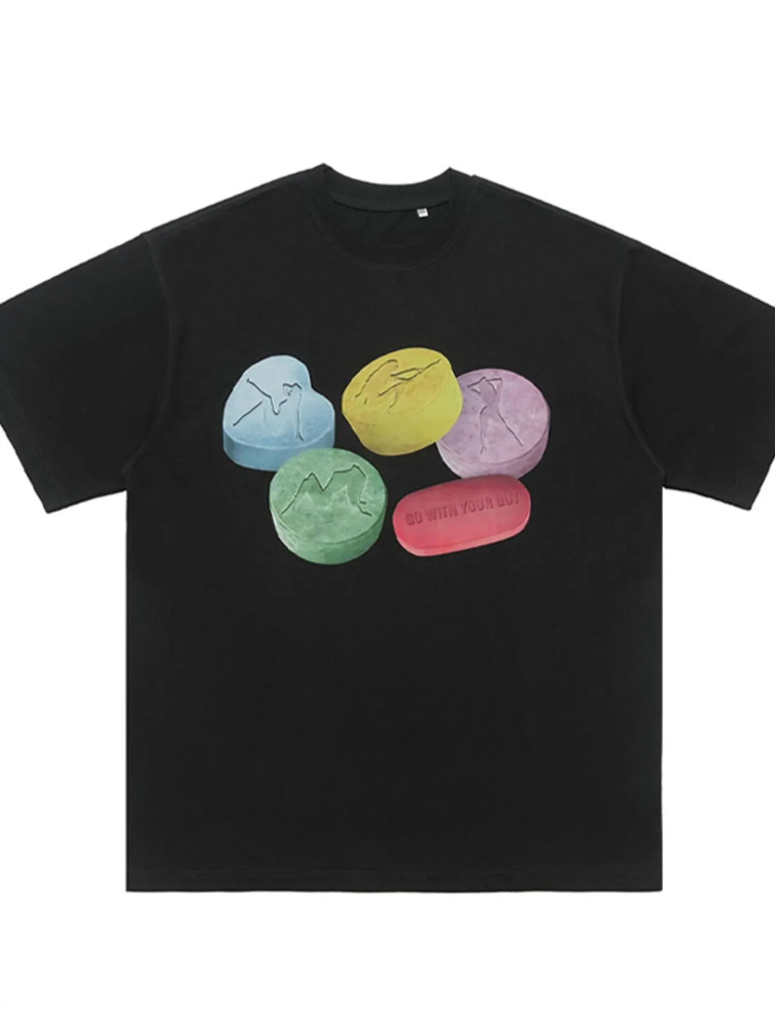 Men's Graphic Round Neck T-Shirt - cas7m
